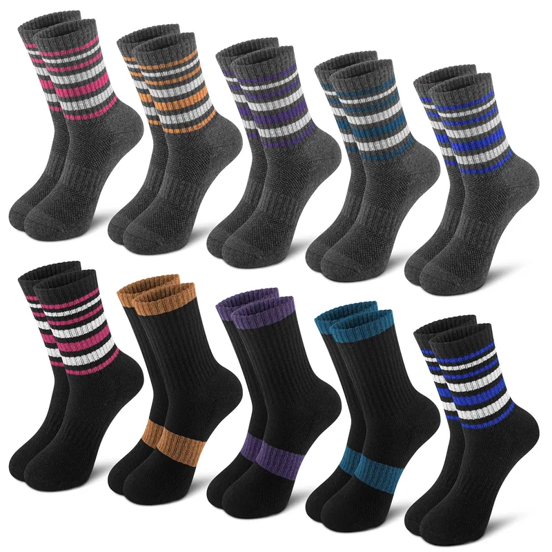 10 Pairs Warm Wool Socks - Thick Knit Thermal Boot Crew