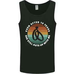 10 Year Wedding Anniversary 10th Marriage Mens Vest Tank Top