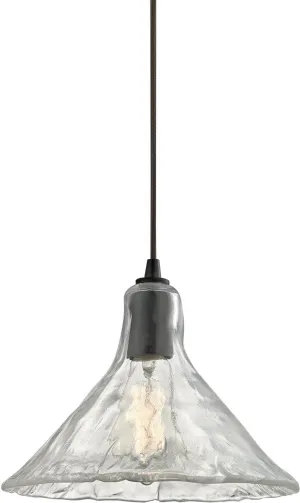 10"W 1-Light Mini Pendant Oil Rubbed Bronze