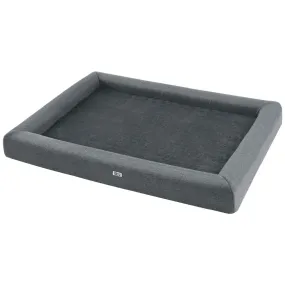 115CM Calming Egg Crate Foam Pet Bed with Washable Cover - Grey