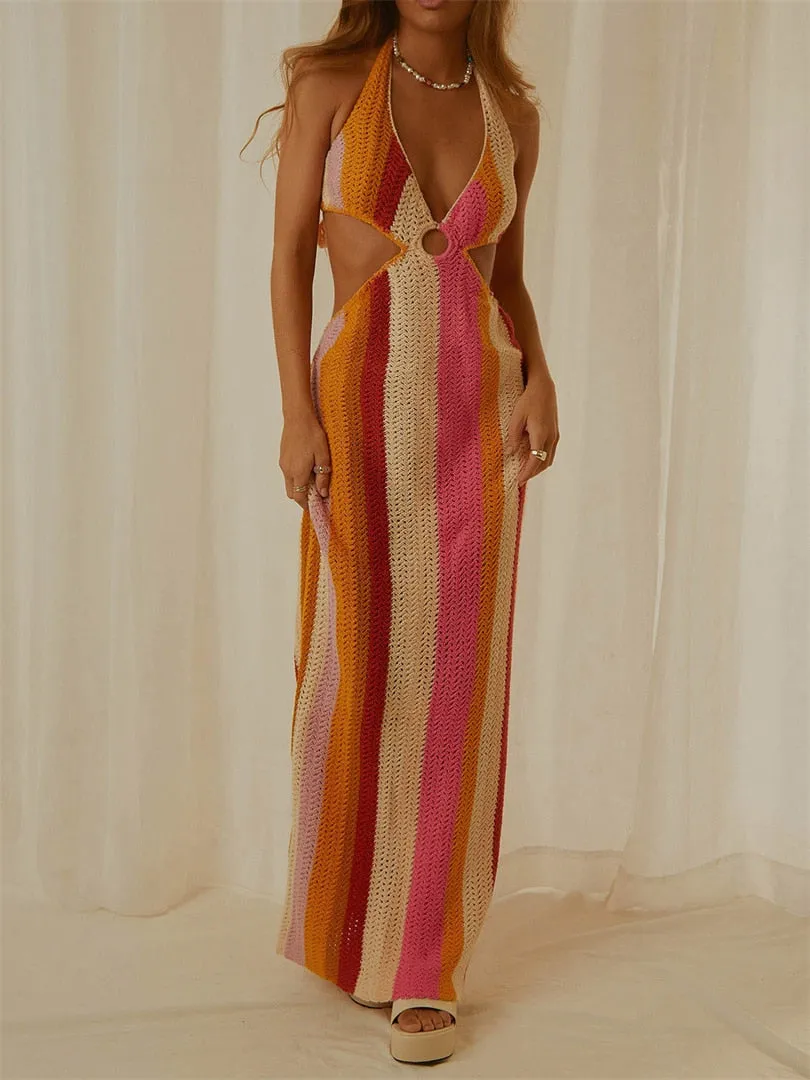 A&A Cut Out Summer Knit Maxi Dress