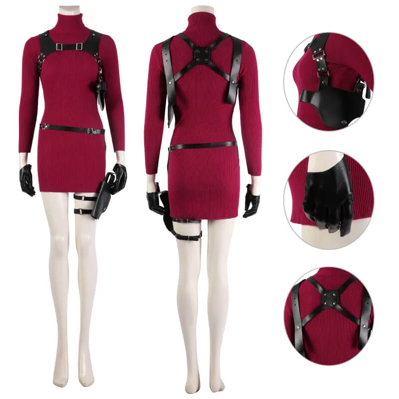 Ada Wong Cosplay RE4 Remake Ada Dress Resident Evil 4 Ada Wong Outfit Hallowen Costume