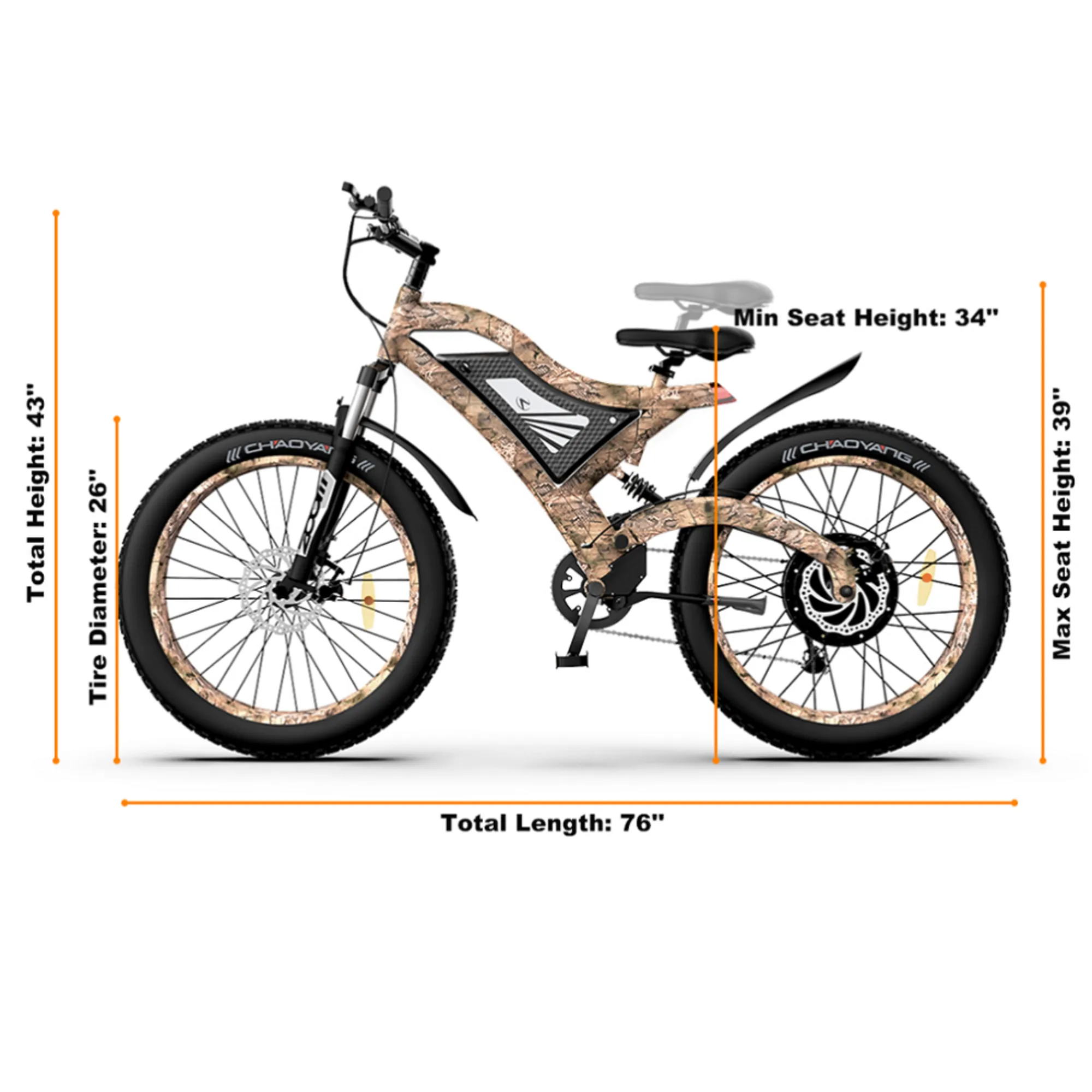Aostirmotor 1500W 26" S18-1500 Hunting Electric Bike