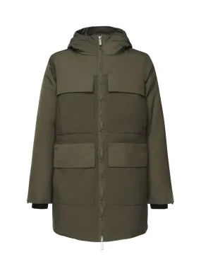 Army Green Nylon Parka Coat