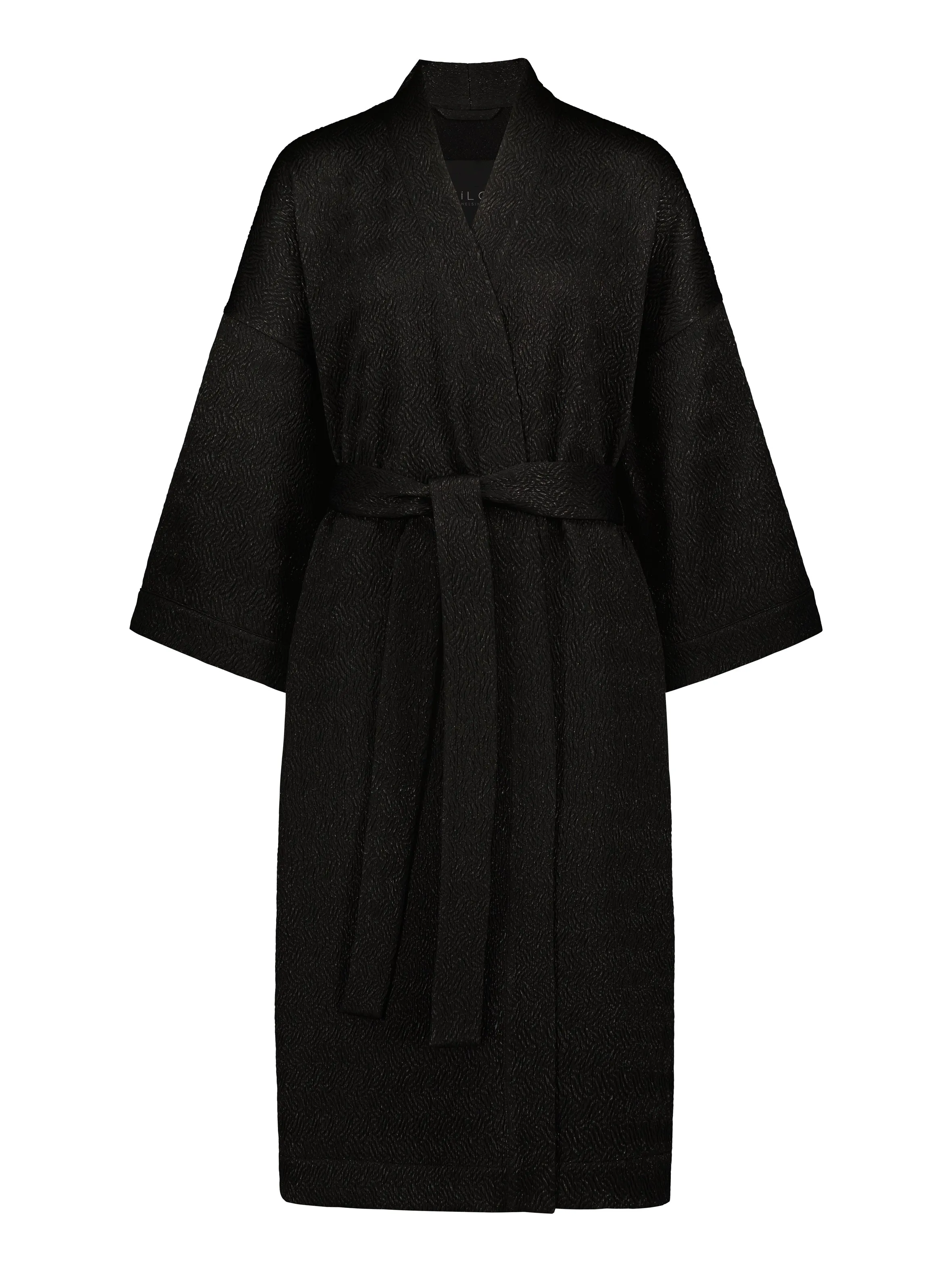 ASTORIA KIMONO WRAP JACKET - Black wave