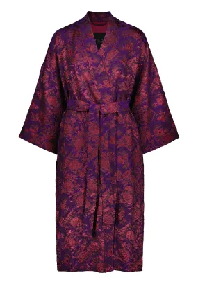 ASTORIA KIMONO WRAP JACKET -  Red lilac florals