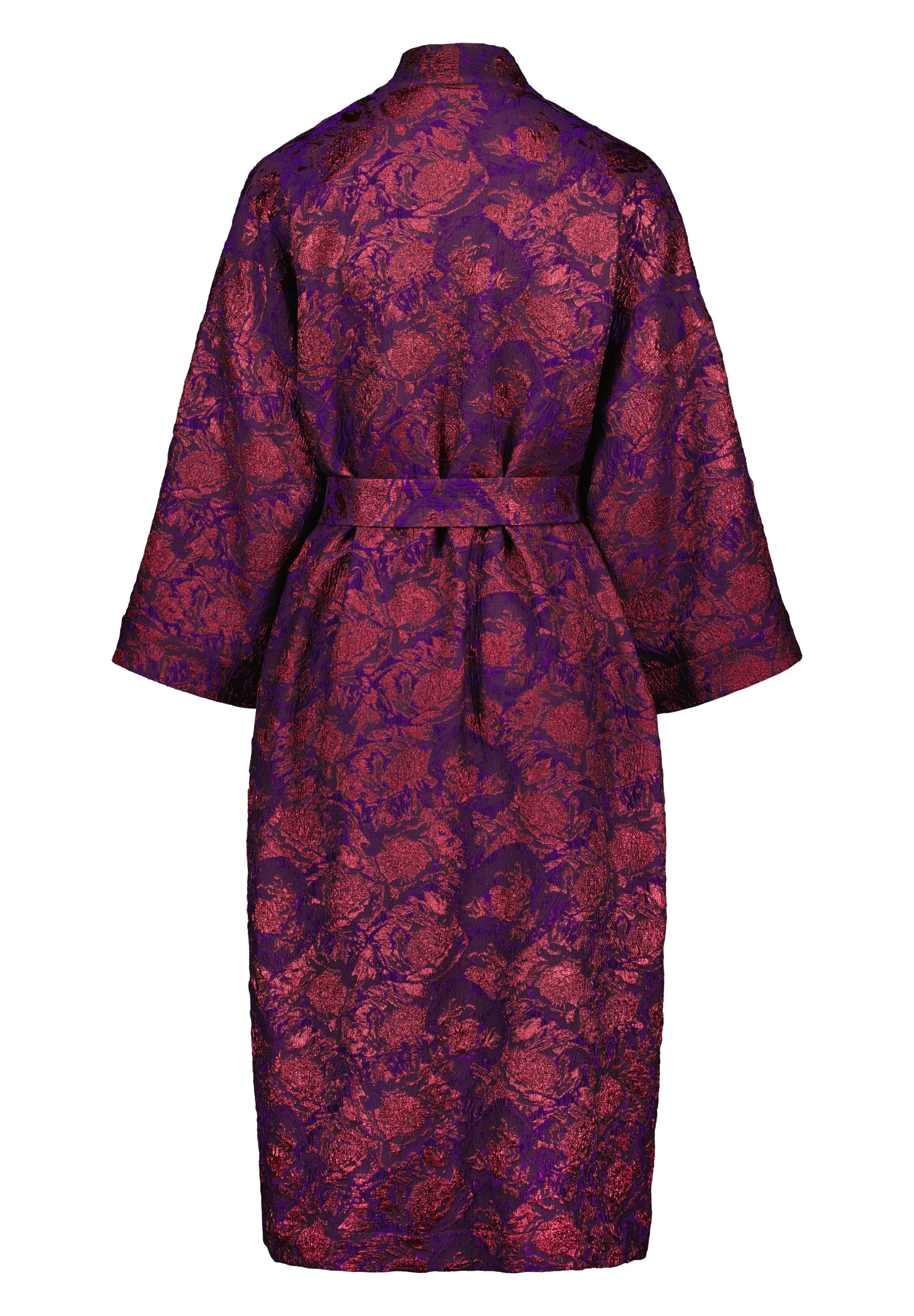 ASTORIA KIMONO WRAP JACKET -  Red lilac florals