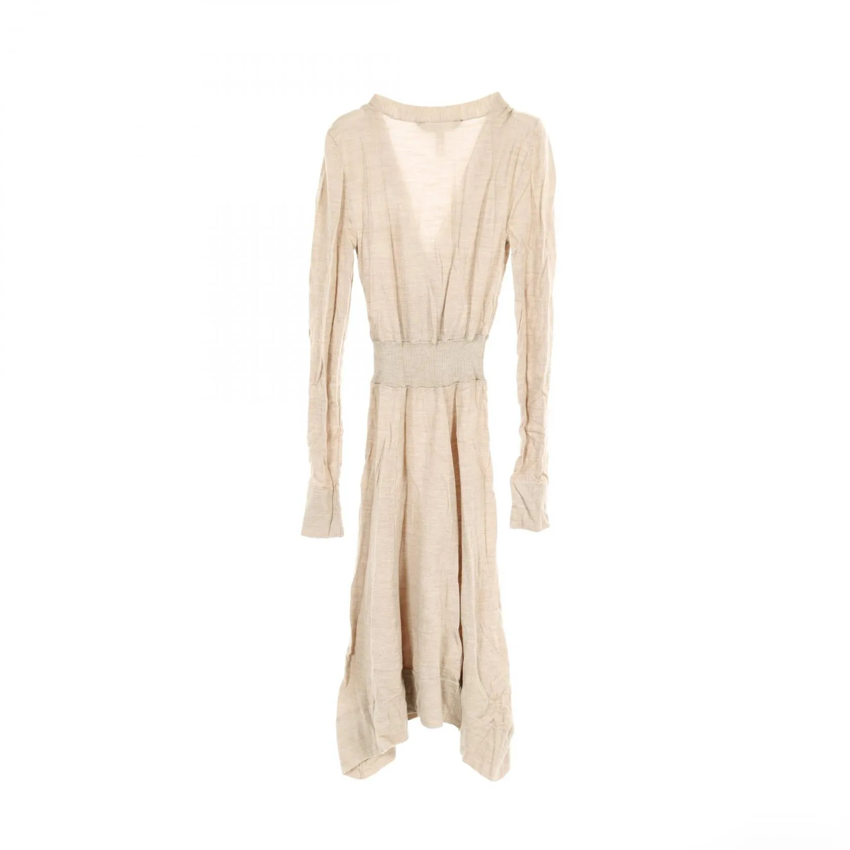 BCBGMAXAZRIA Wool Knit Dress Beige XS