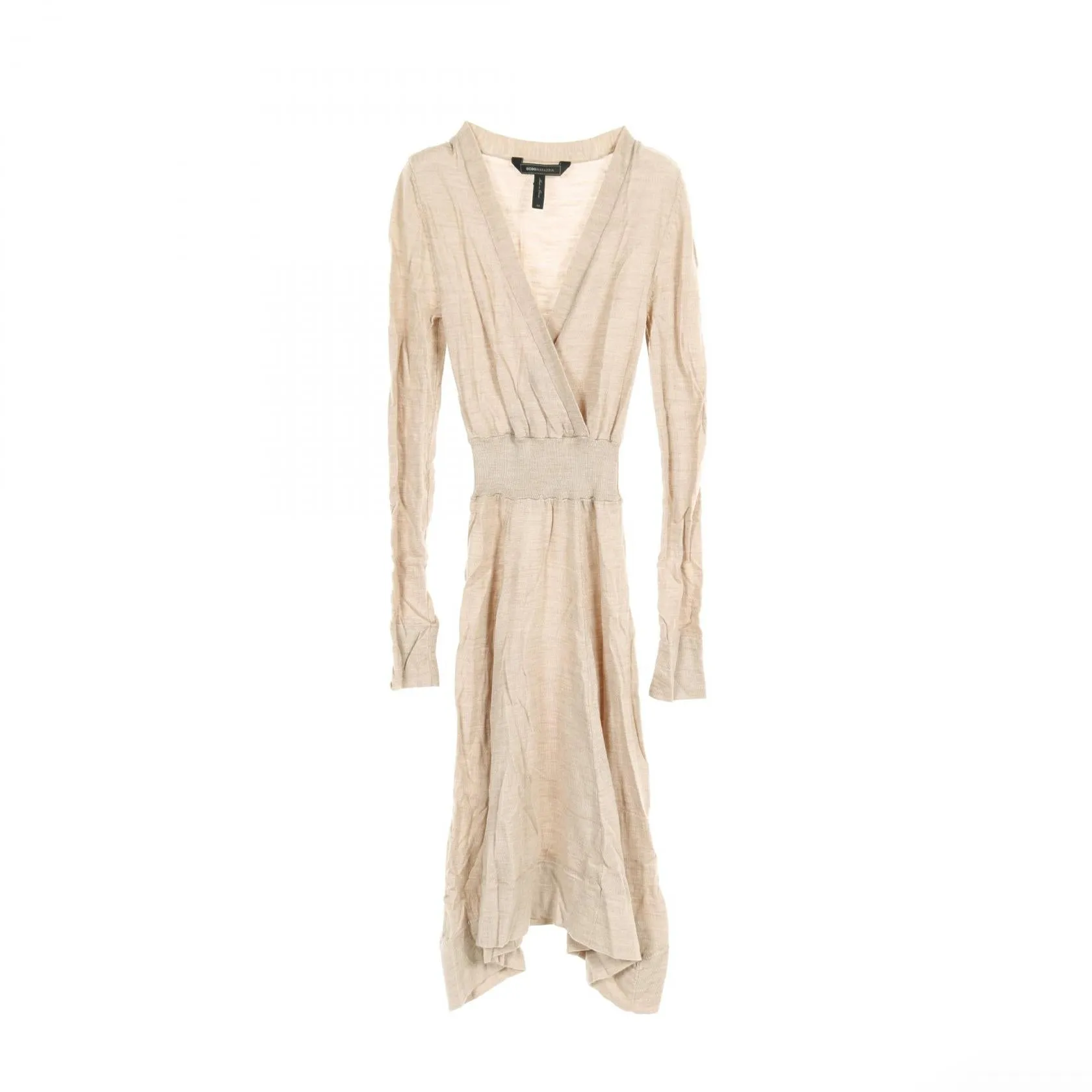 BCBGMAXAZRIA Wool Knit Dress Beige XS