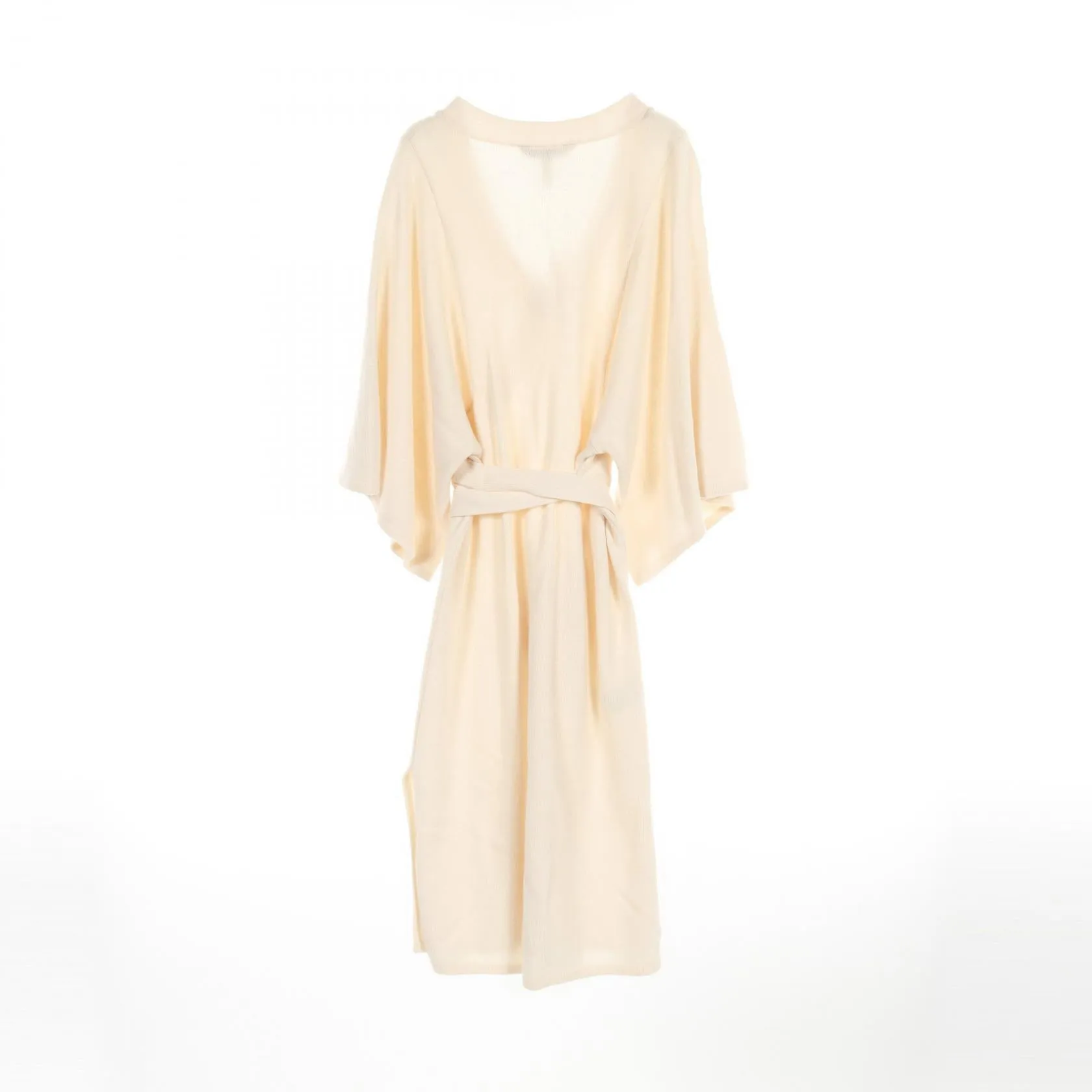 BCBGMAXAZRIA Wool Knit Dress V-Neck Beige