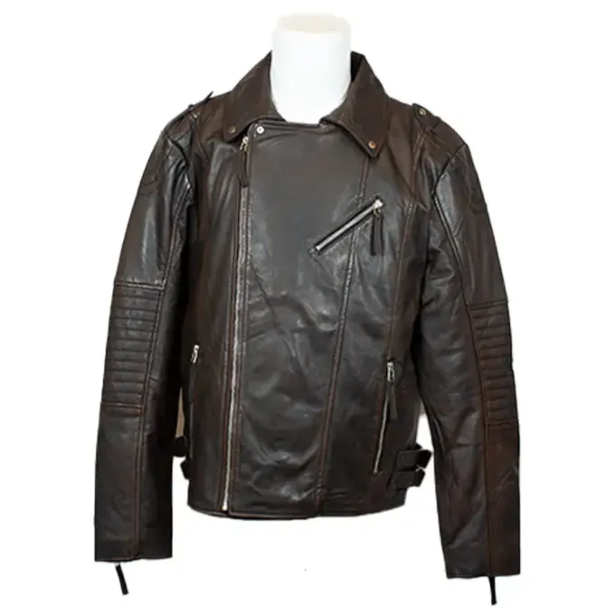 BOL Men's Classic Biker Look Leather Fashion Jacket