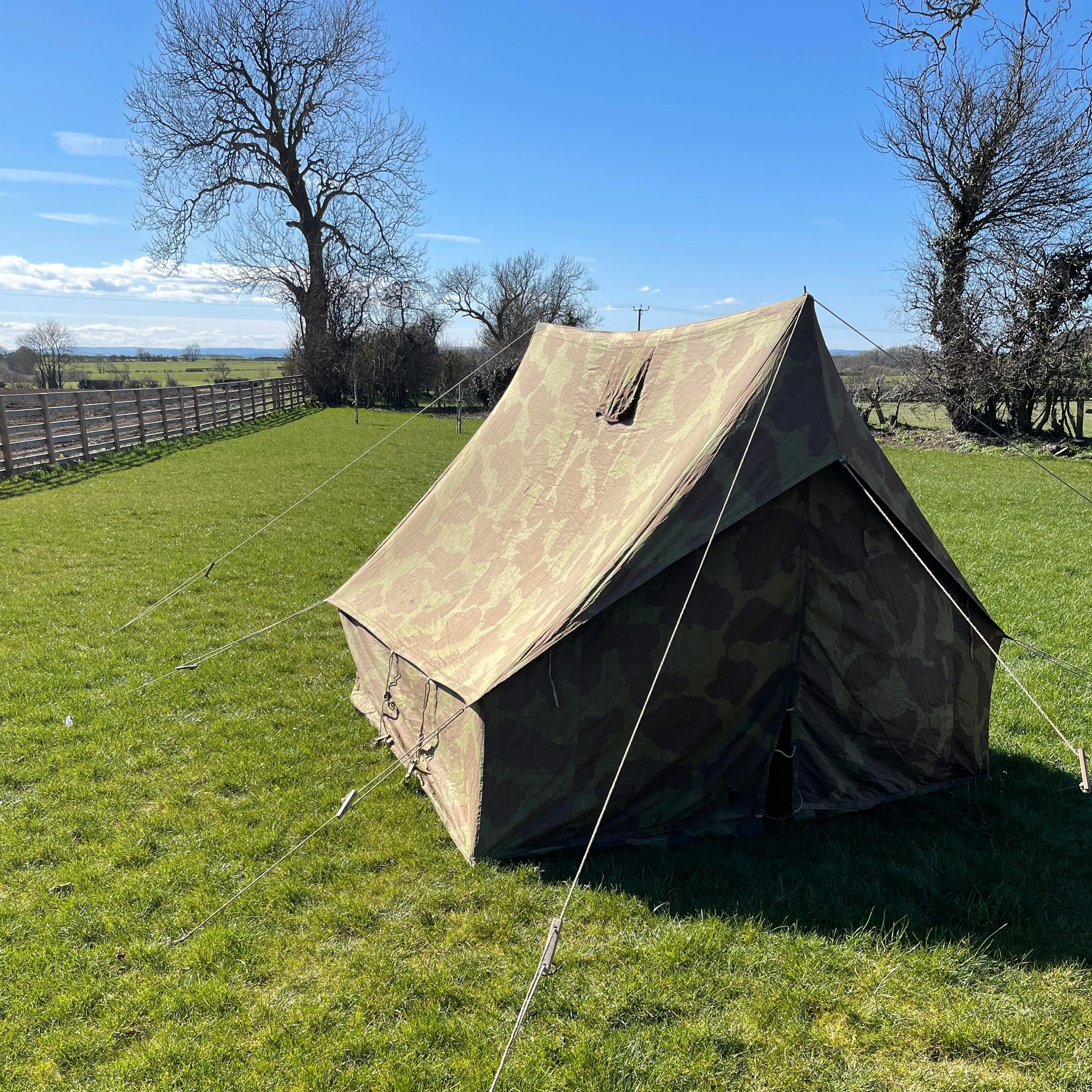 British Airborne Camouflage Tent Light Patrol. Cat NO AD 8610