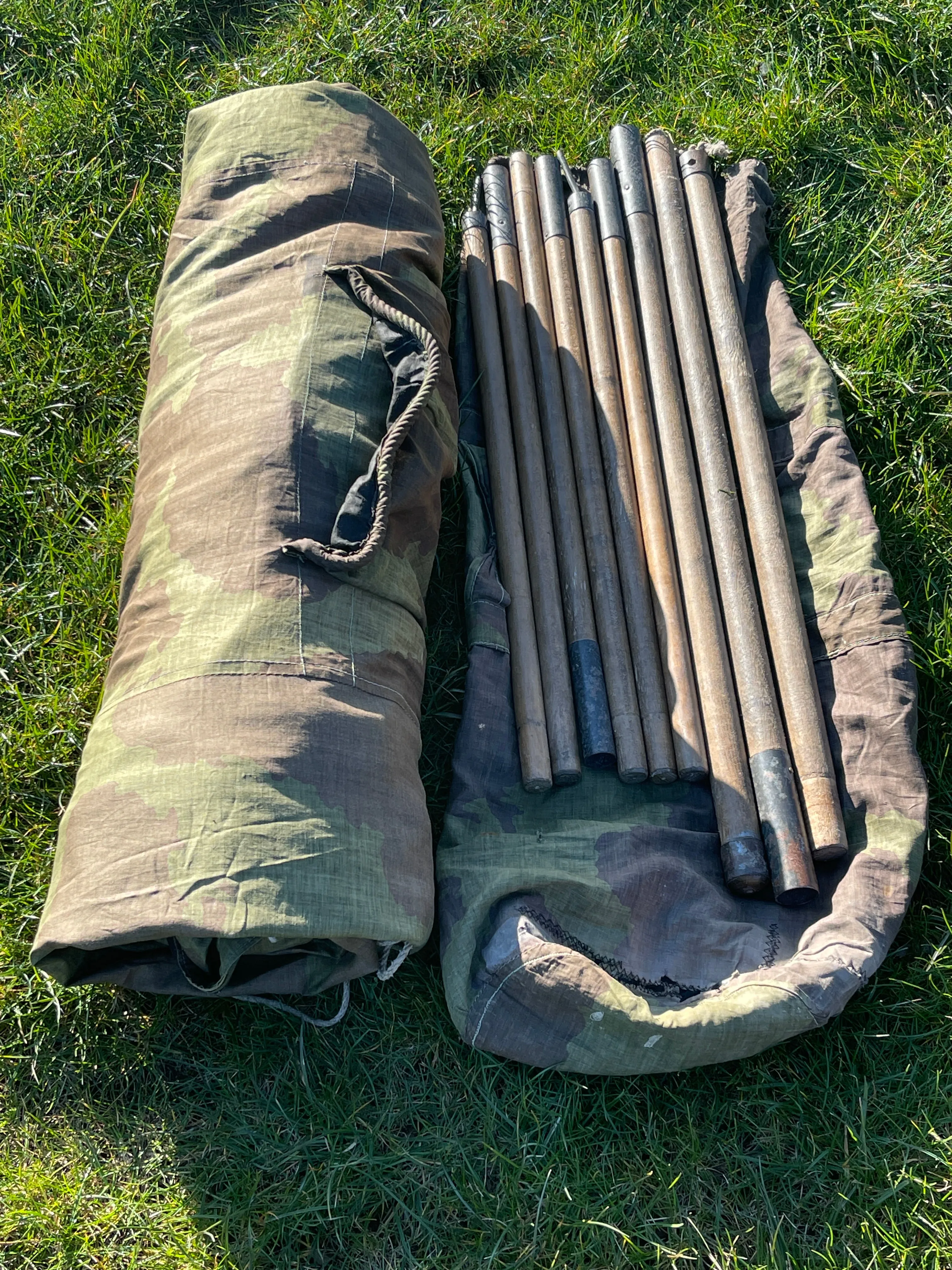 British Airborne Camouflage Tent Light Patrol. Cat NO AD 8610