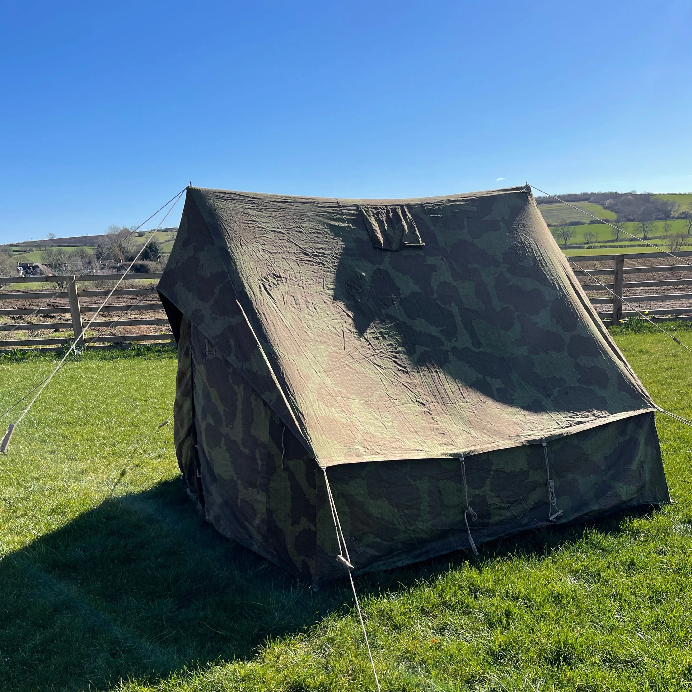 British Airborne Camouflage Tent Light Patrol. Cat NO AD 8610