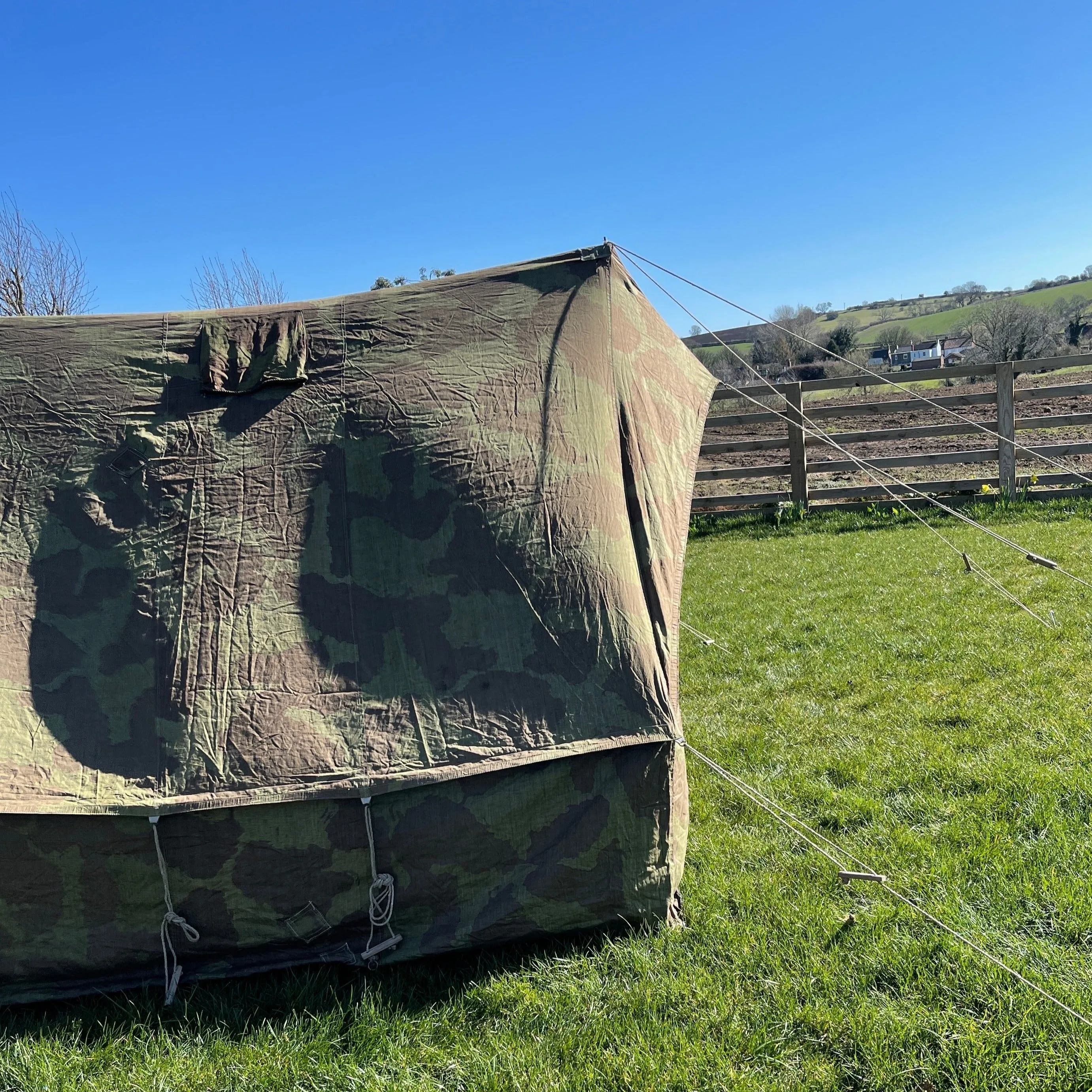 British Airborne Camouflage Tent Light Patrol. Cat NO AD 8610