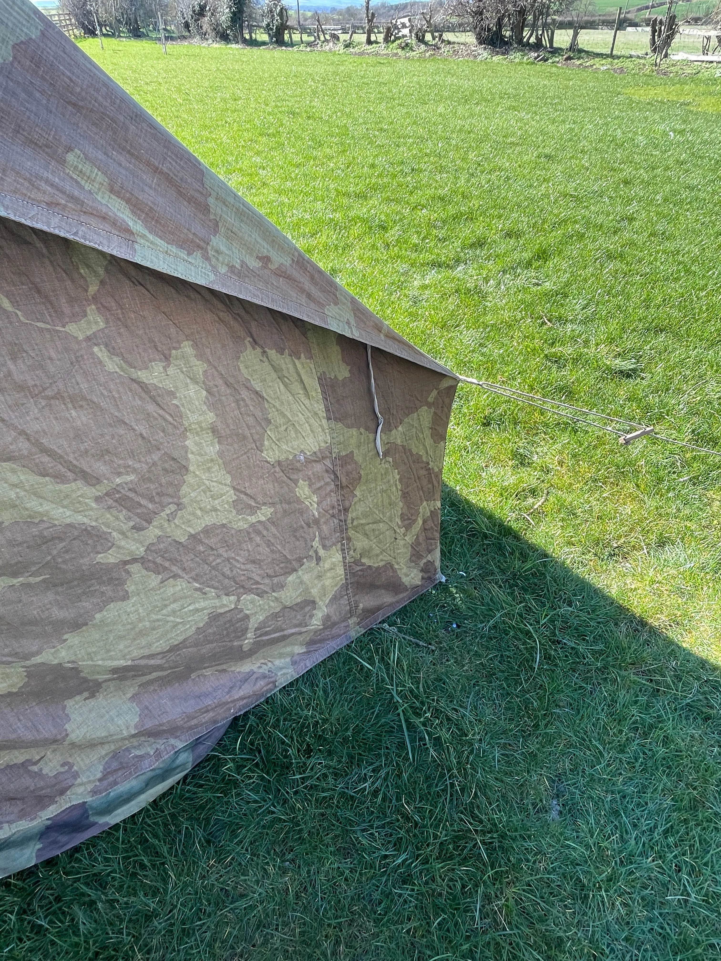 British Airborne Camouflage Tent Light Patrol. Cat NO AD 8610