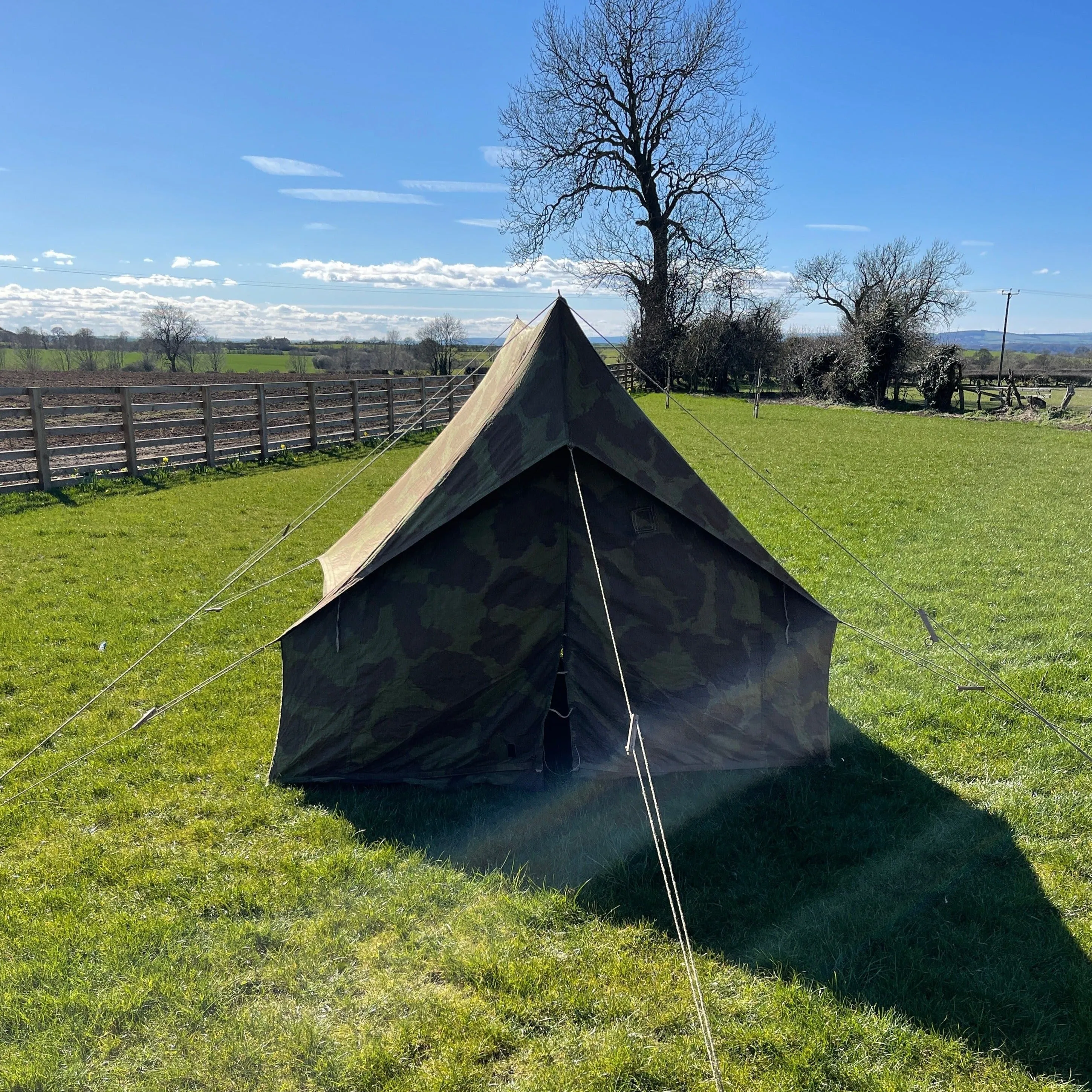 British Airborne Camouflage Tent Light Patrol. Cat NO AD 8610