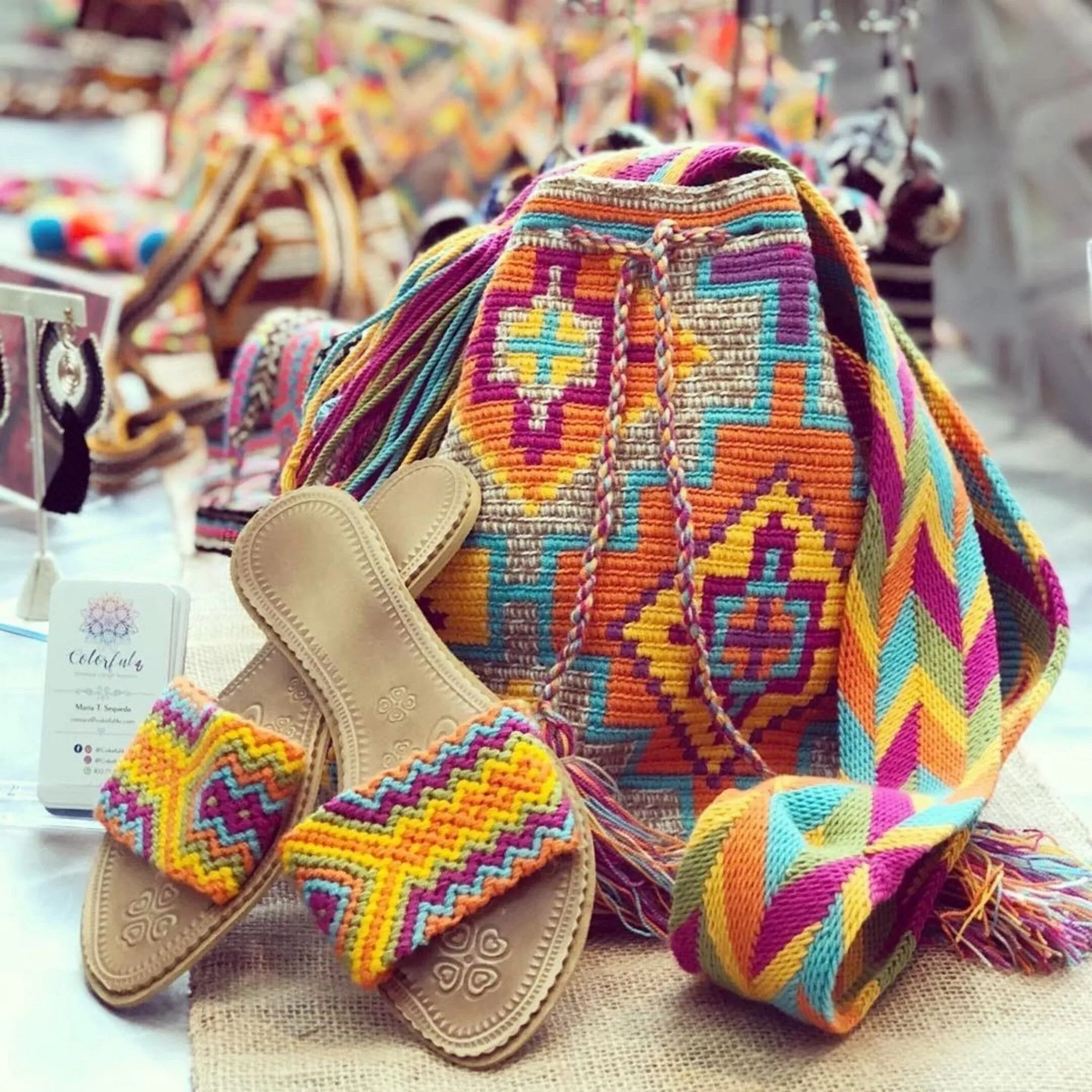 Caribbean Sunset Crochet Beach Bag