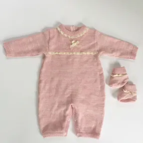 Carriage Boutiques Pink Sweater Coverall 9 Months