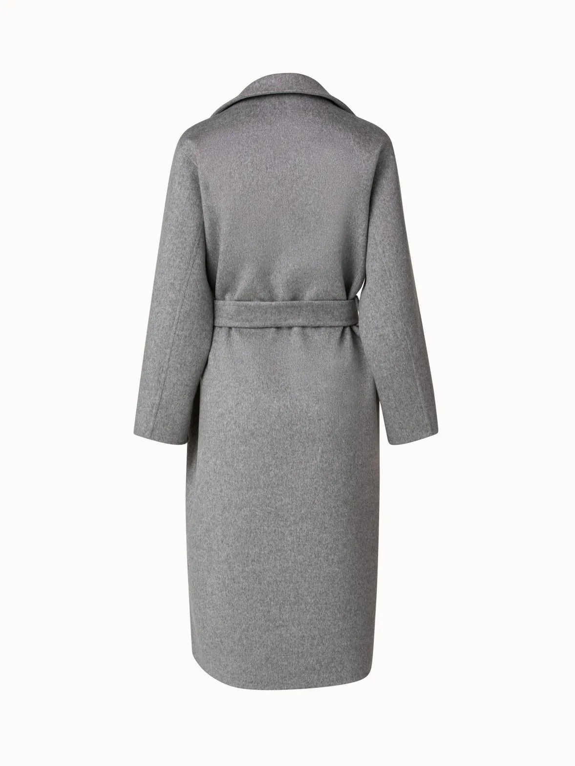 Cashmere Double-Face Melange Trench Coat