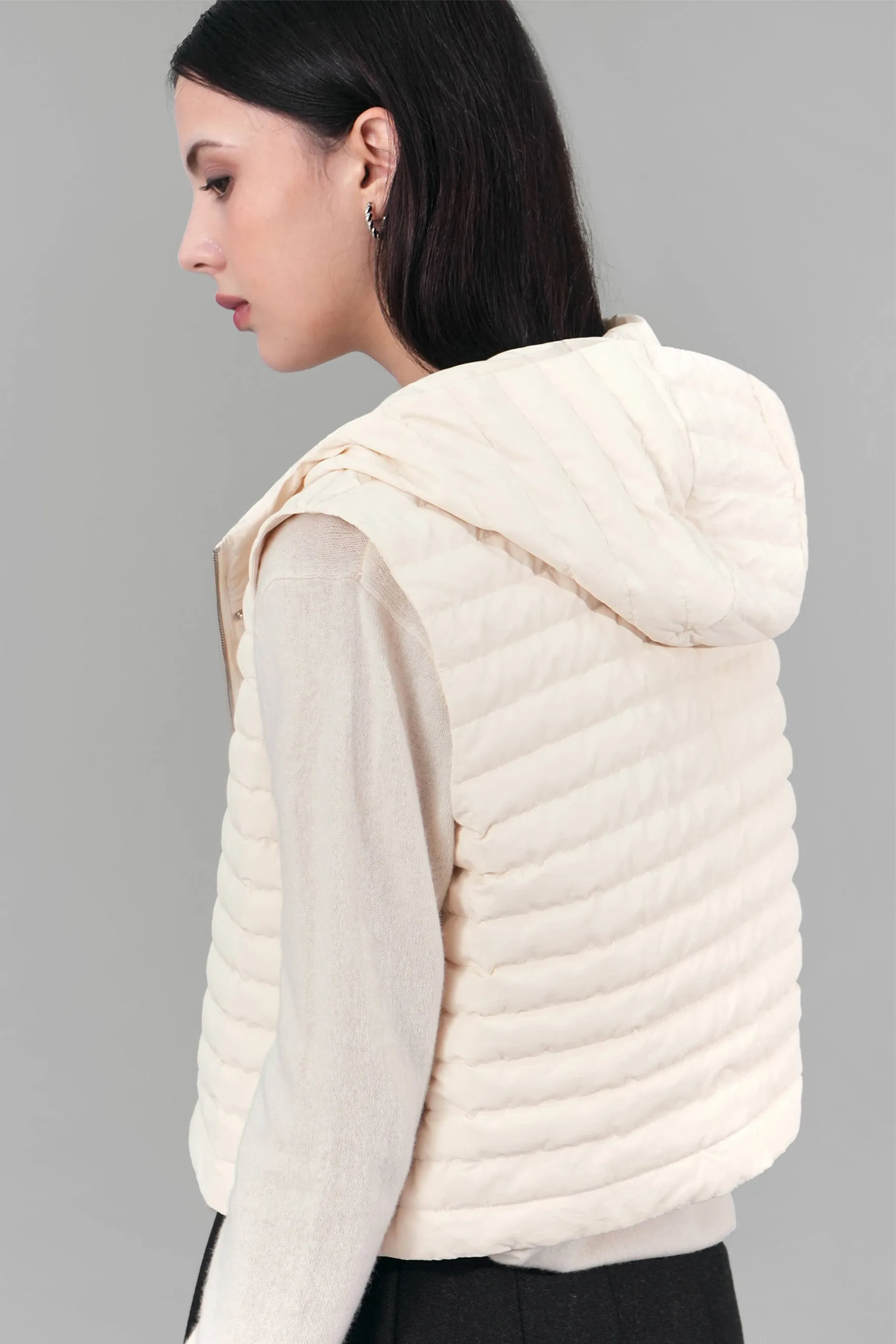 Charlotte Parka Vest, Cream