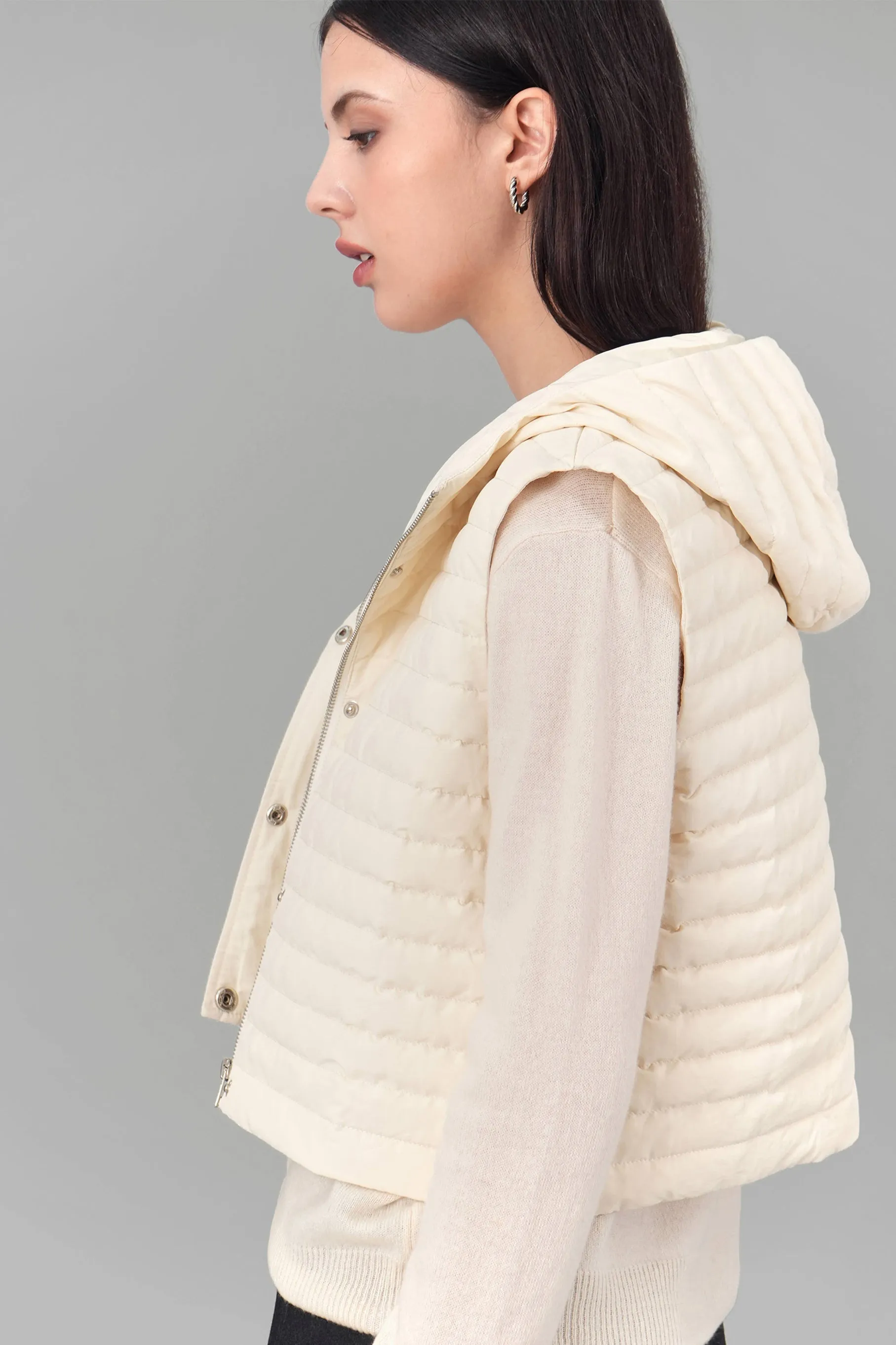 Charlotte Parka Vest, Cream