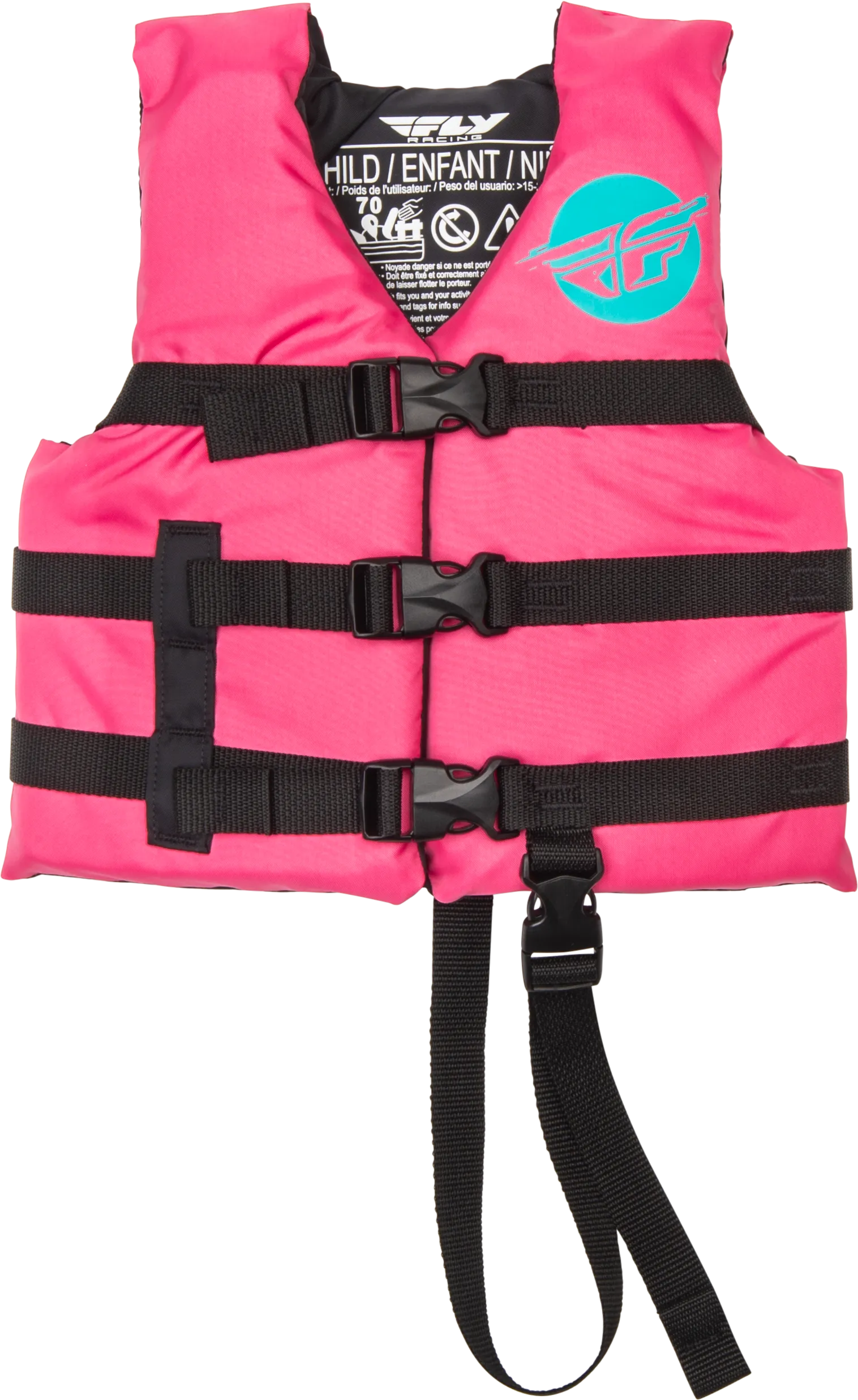 CHILD FLOTATION VEST NEON PINK/TEAL