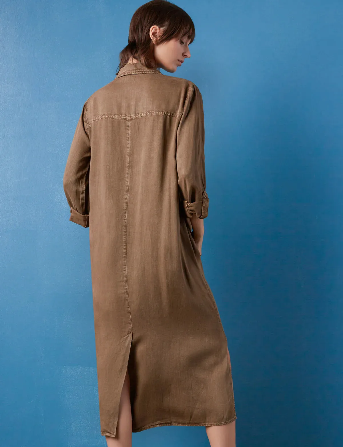 Chill Out Shirtdress- Mushroom