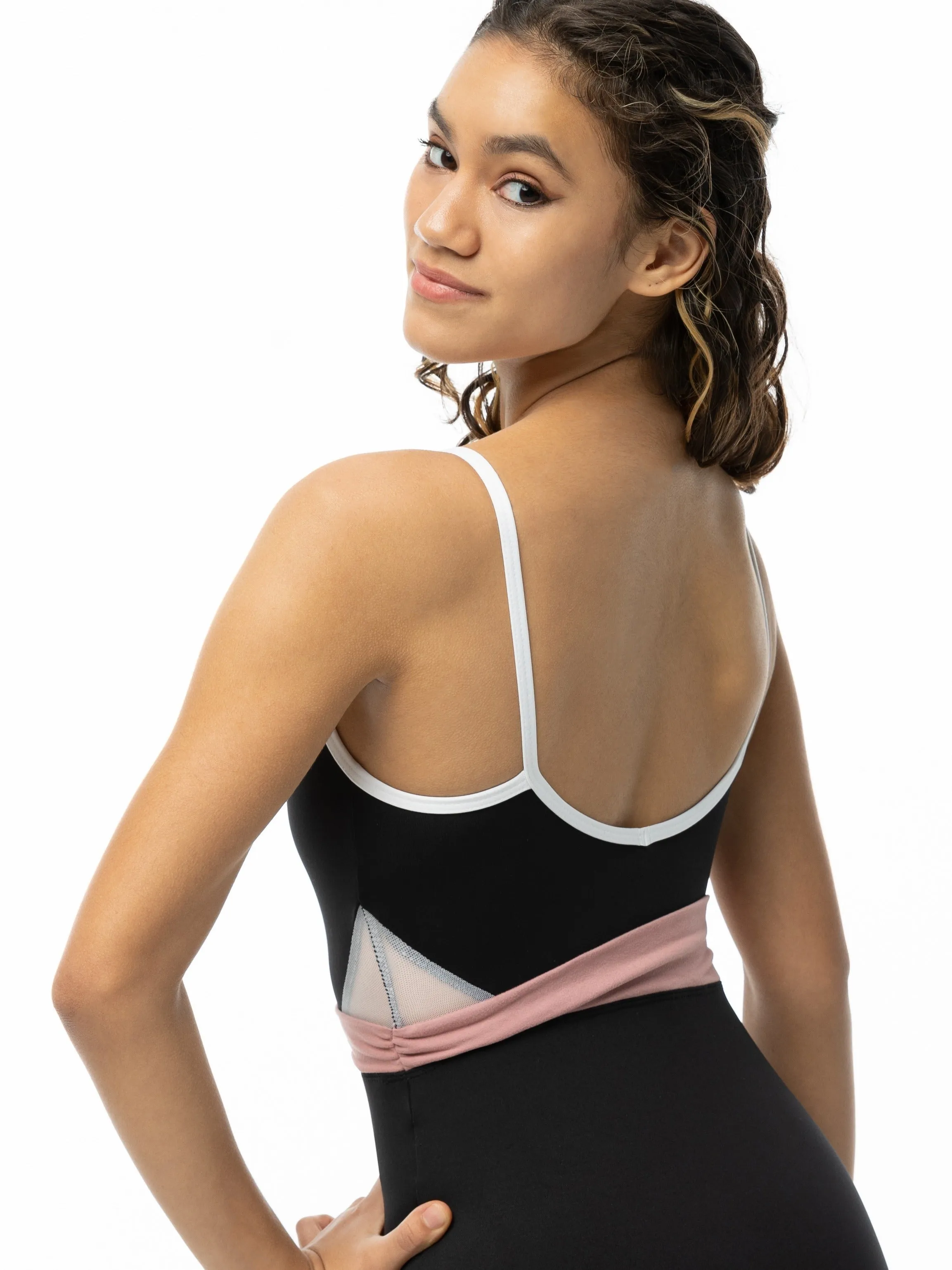 Chromatic Sash Camisole Leotard