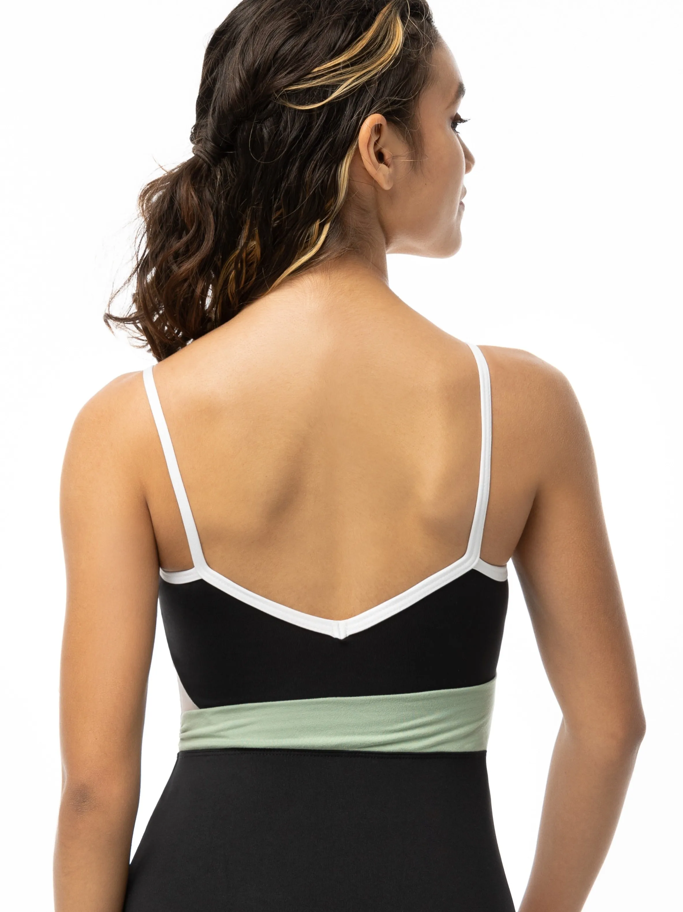 Chromatic Sash Camisole Leotard