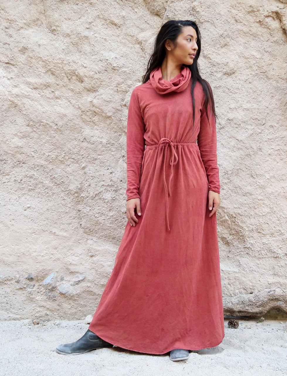 Chunky Cowl Gaia Long Dress