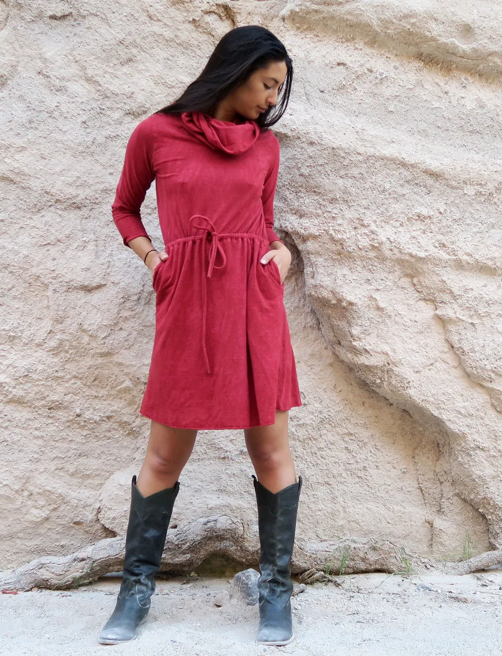 Chunky Cowl Gaia Short Dress