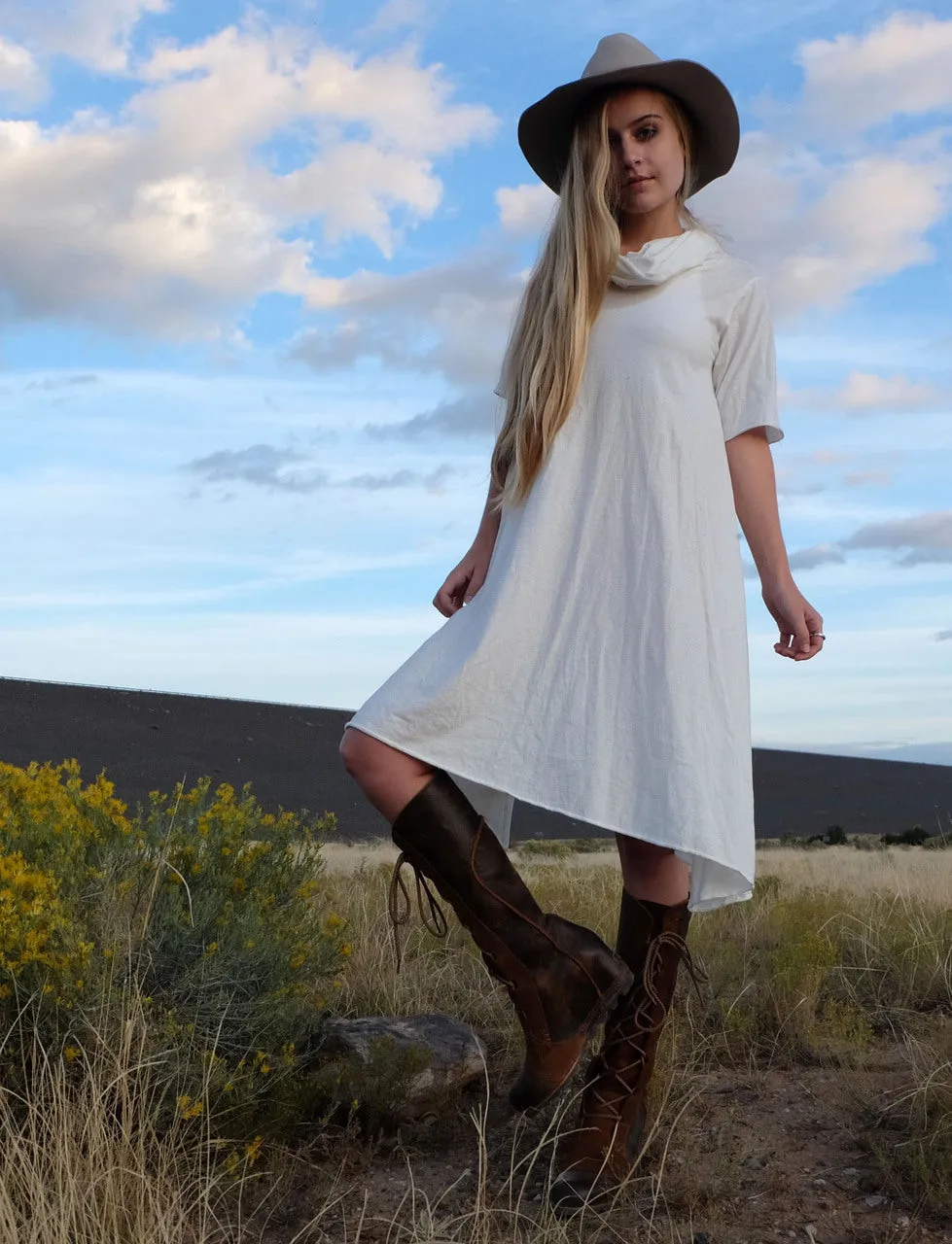 Chunky Cowl Wanderer Short Dress