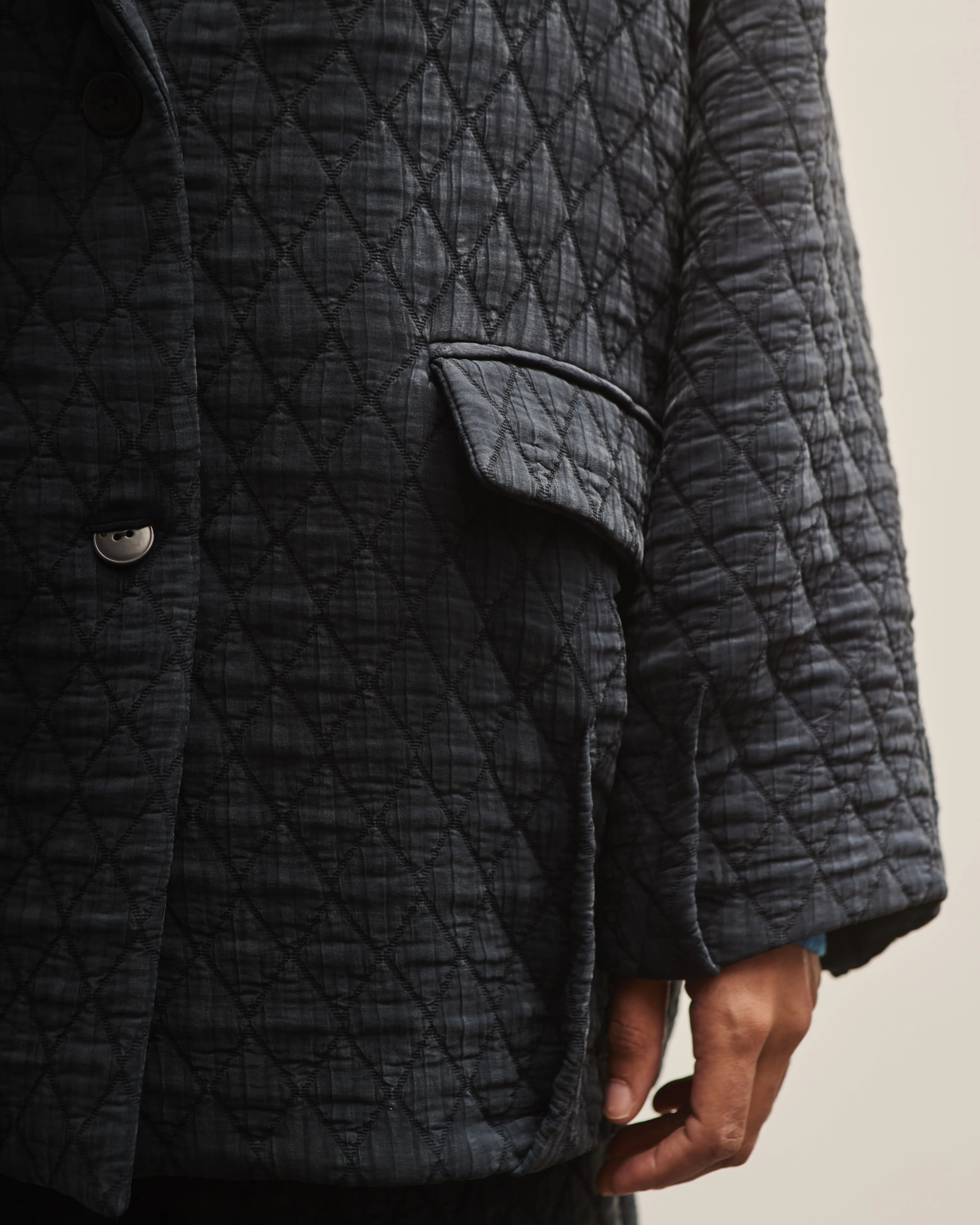 Cordera Quilted Jacket, Navy