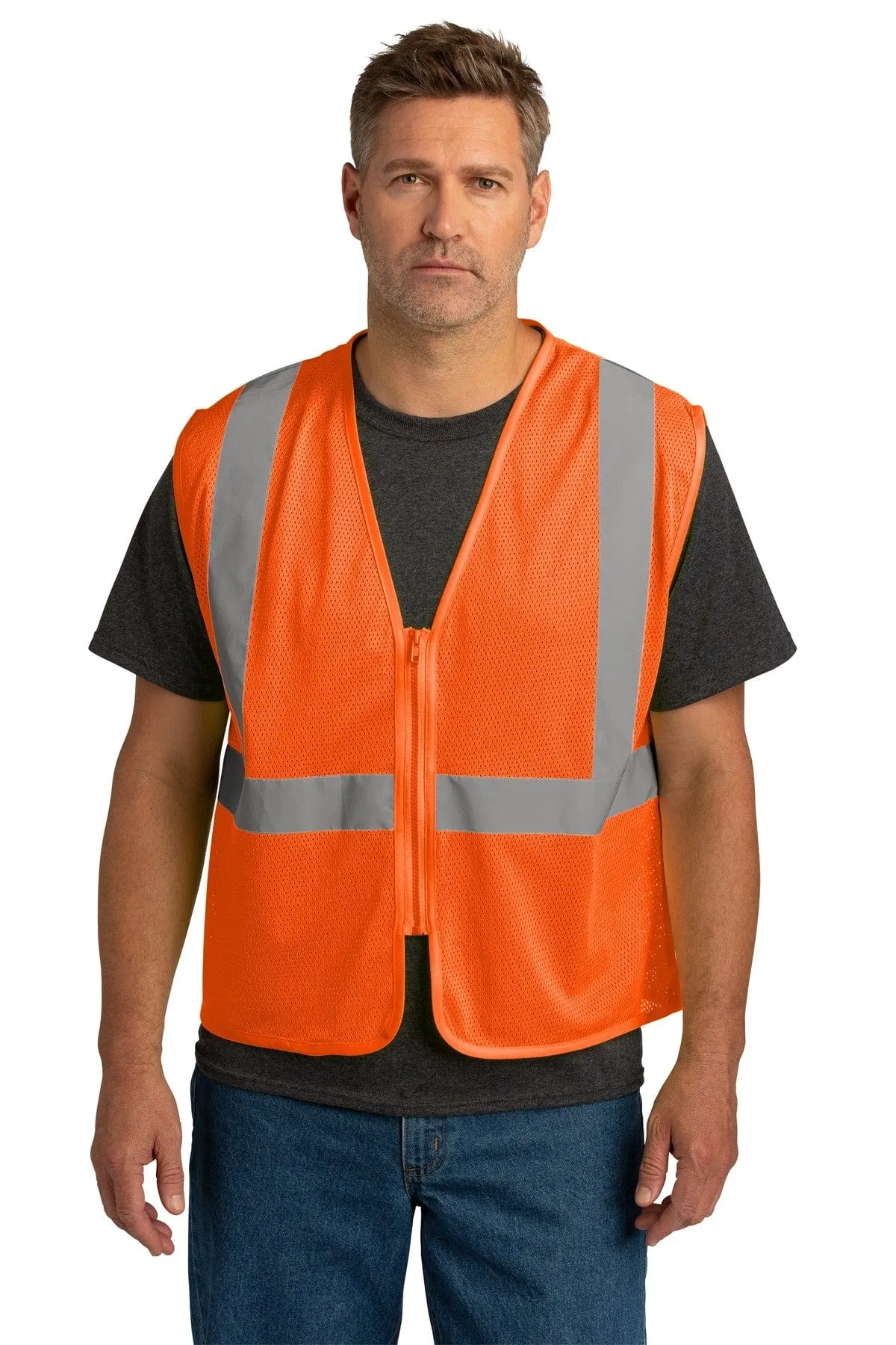 CornerStone  ®  ANSI 107 Class 2 Economy Mesh Zippered Vest. CSV101