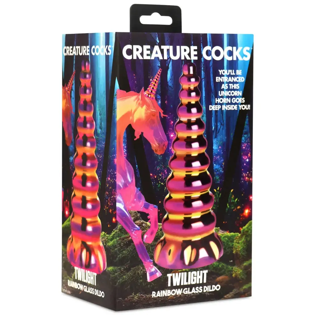 Creature Cocks Twilight Rainbow Glass Dildo