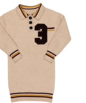 Crew Kids Stone Varsity Knit Dress