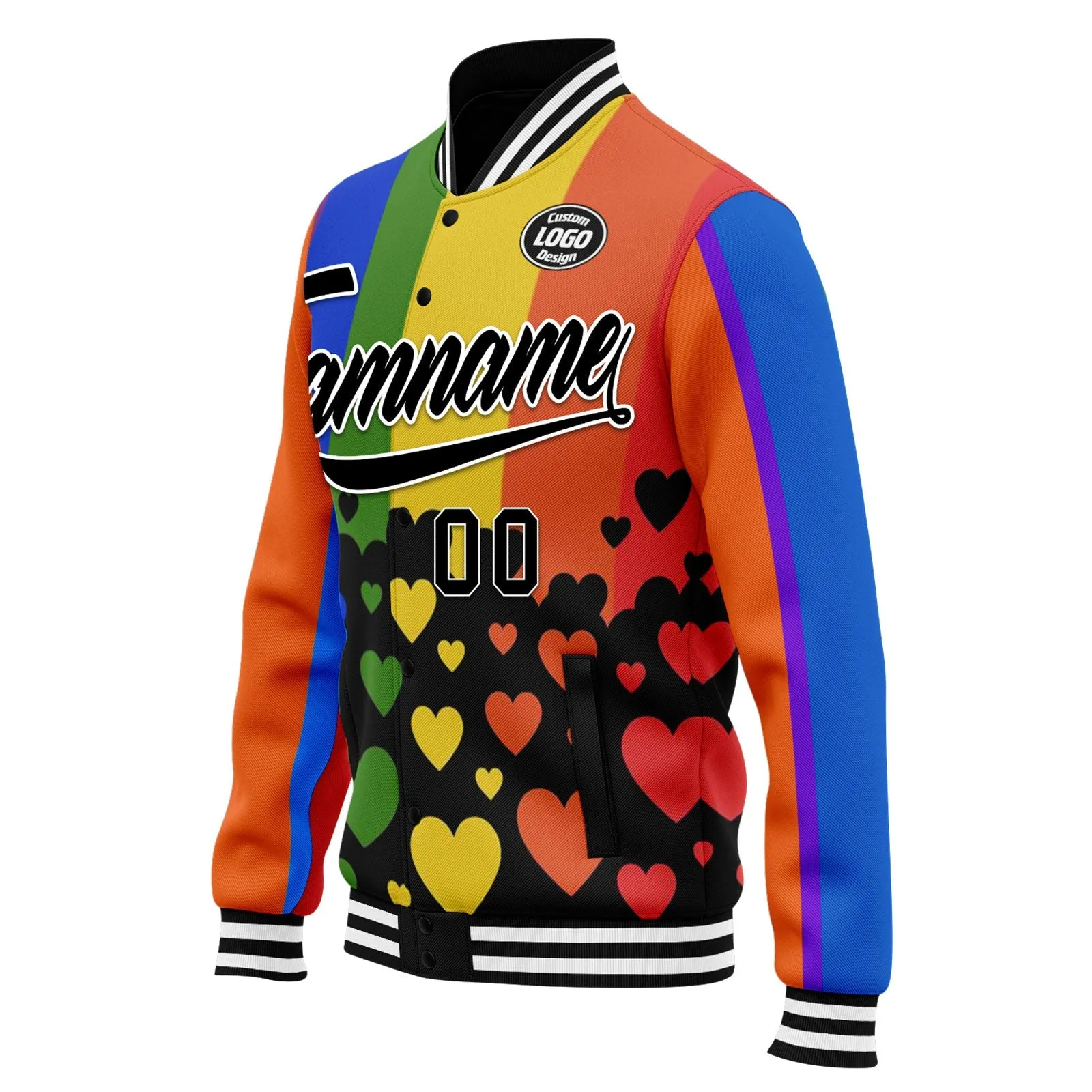 Custom Jacket Bomber Full-Snap Varsity Letterman Personalized Jacket FZ005-D025003-13