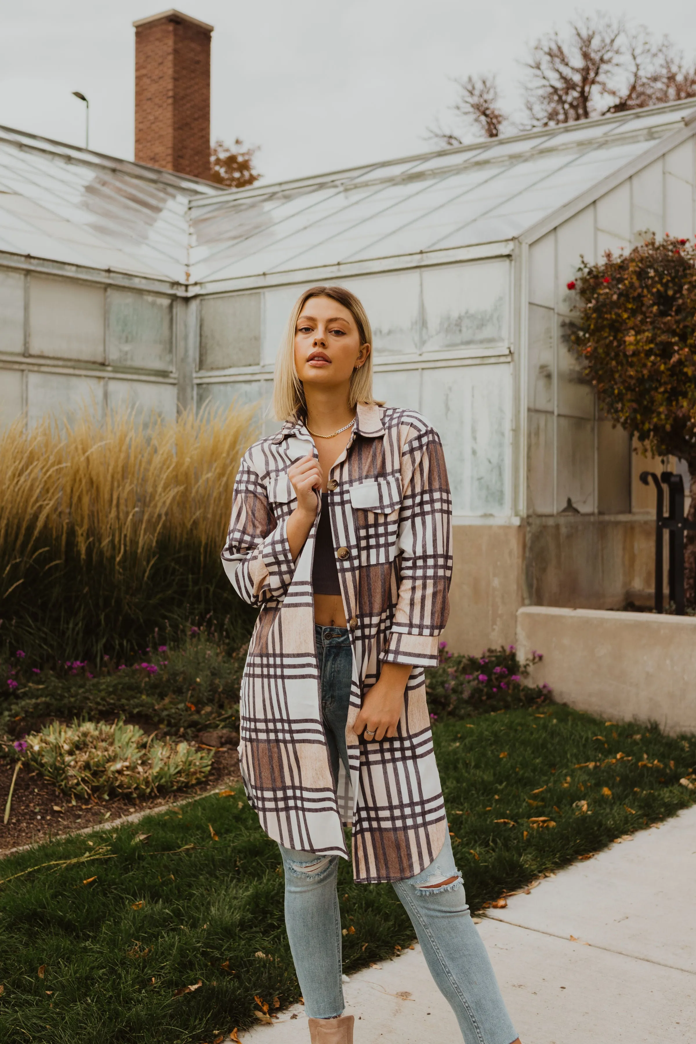 Daniela Long Plaid Shacket - FINAL SALE