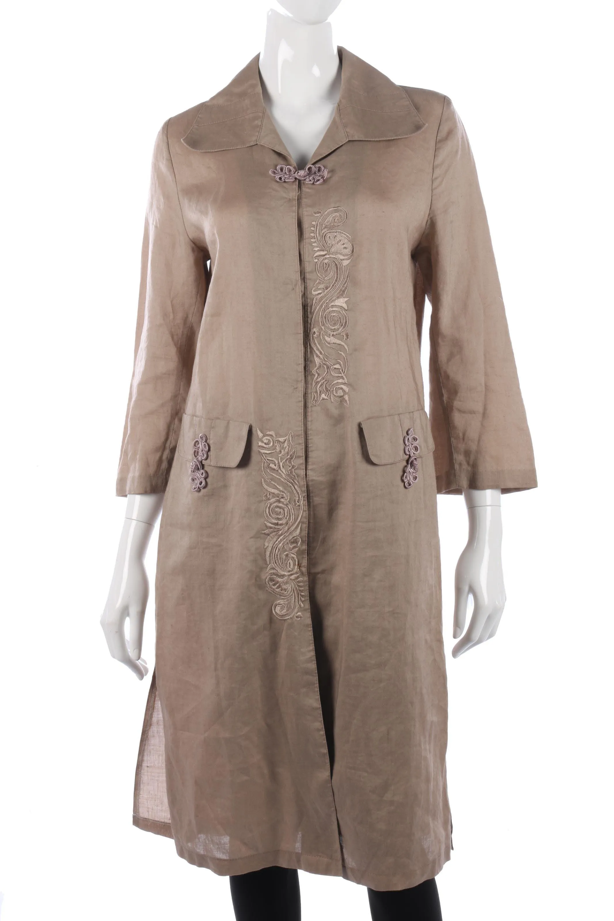 Davoudi linen embroidered dress