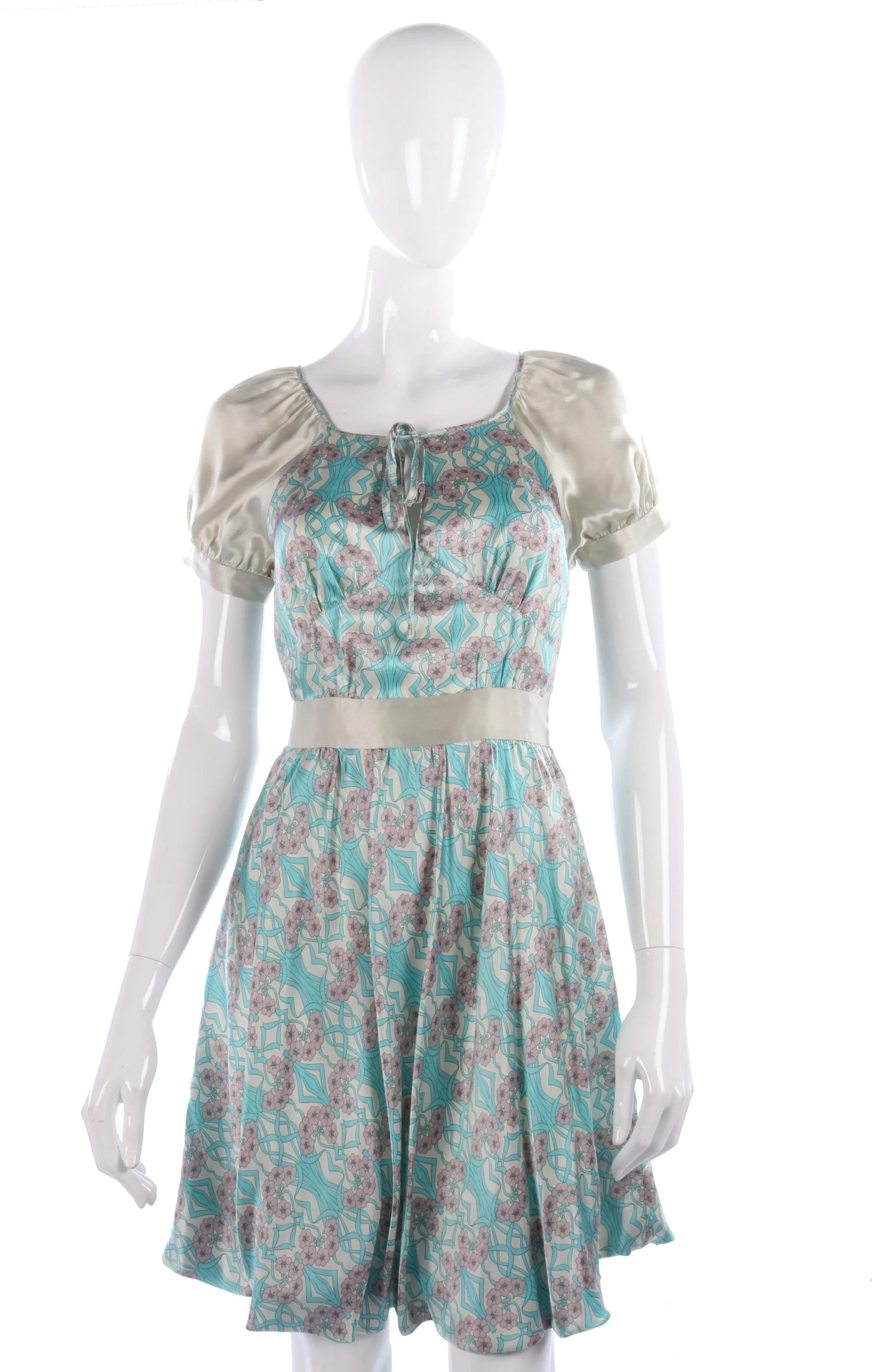 Delightful silk floral french dress size 8