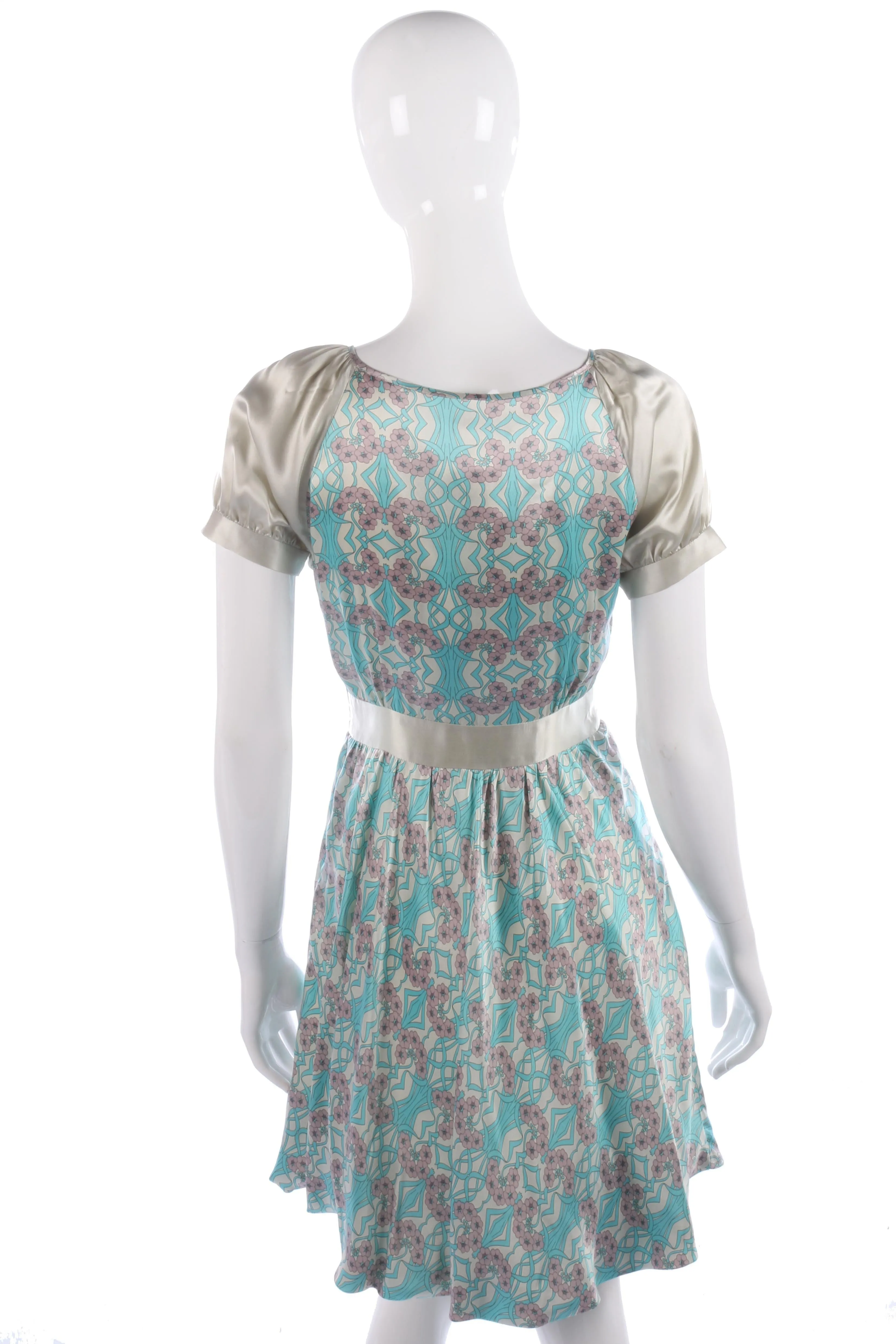 Delightful silk floral french dress size 8