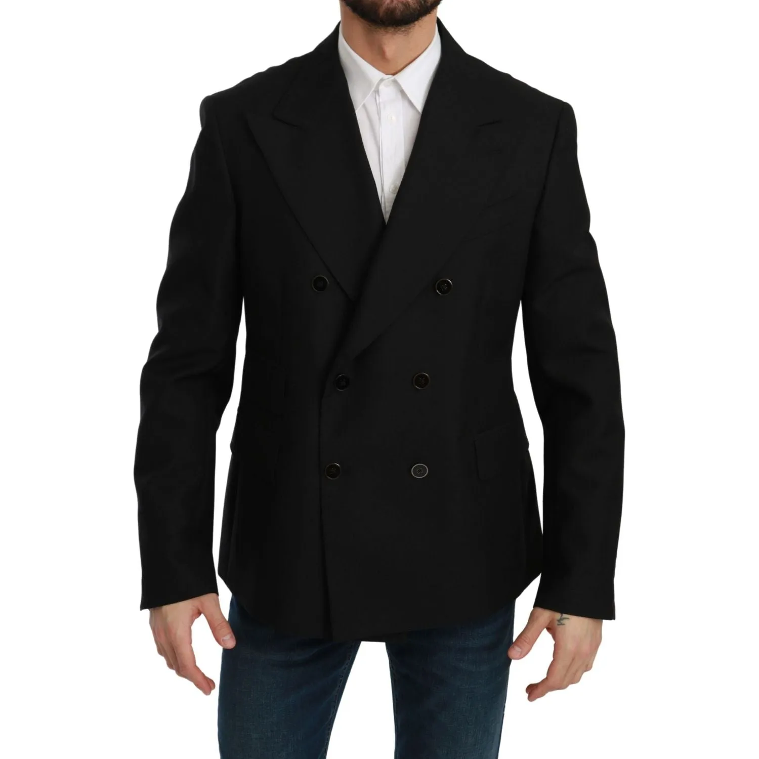 Dolce & Gabbana Elegant Black Slim Fit Formal Blazer