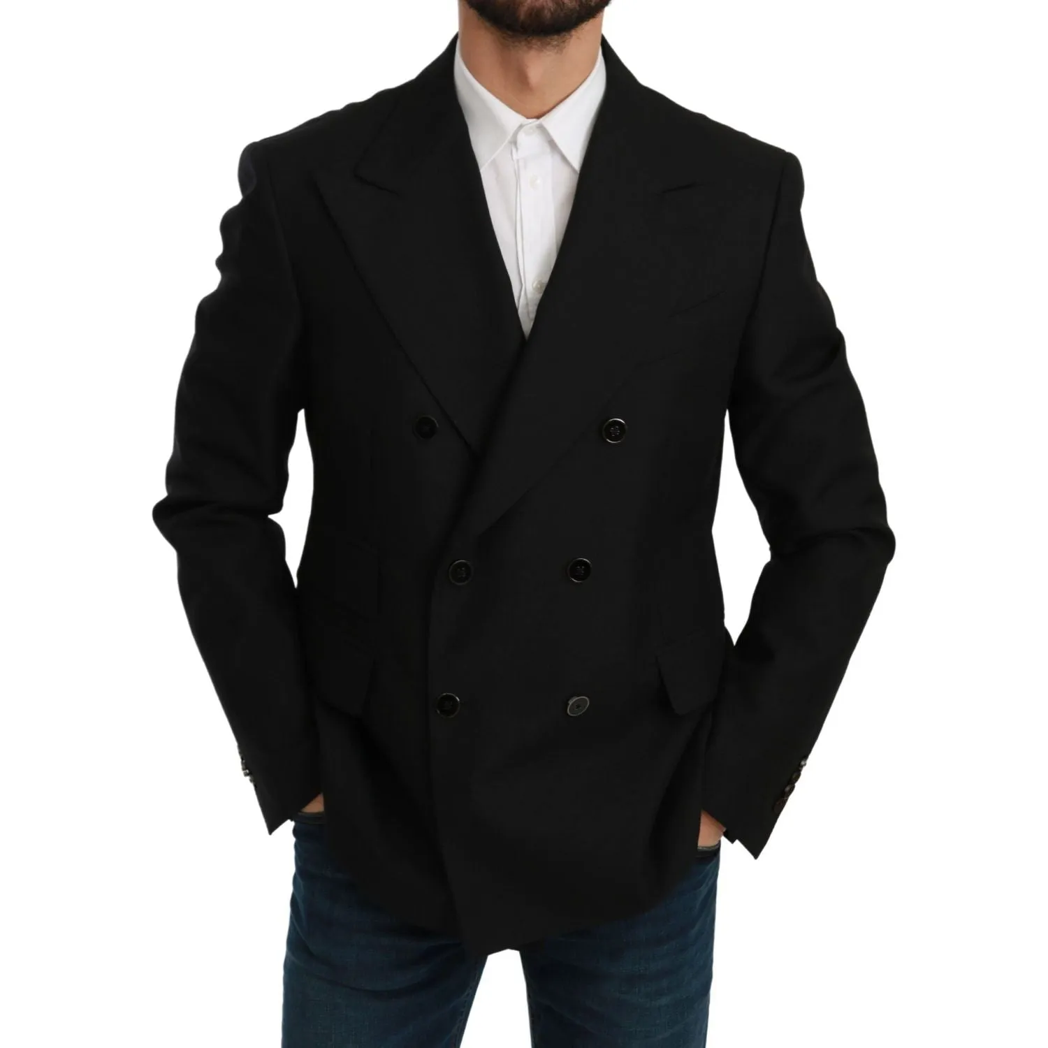 Dolce & Gabbana Elegant Black Slim Fit Formal Blazer