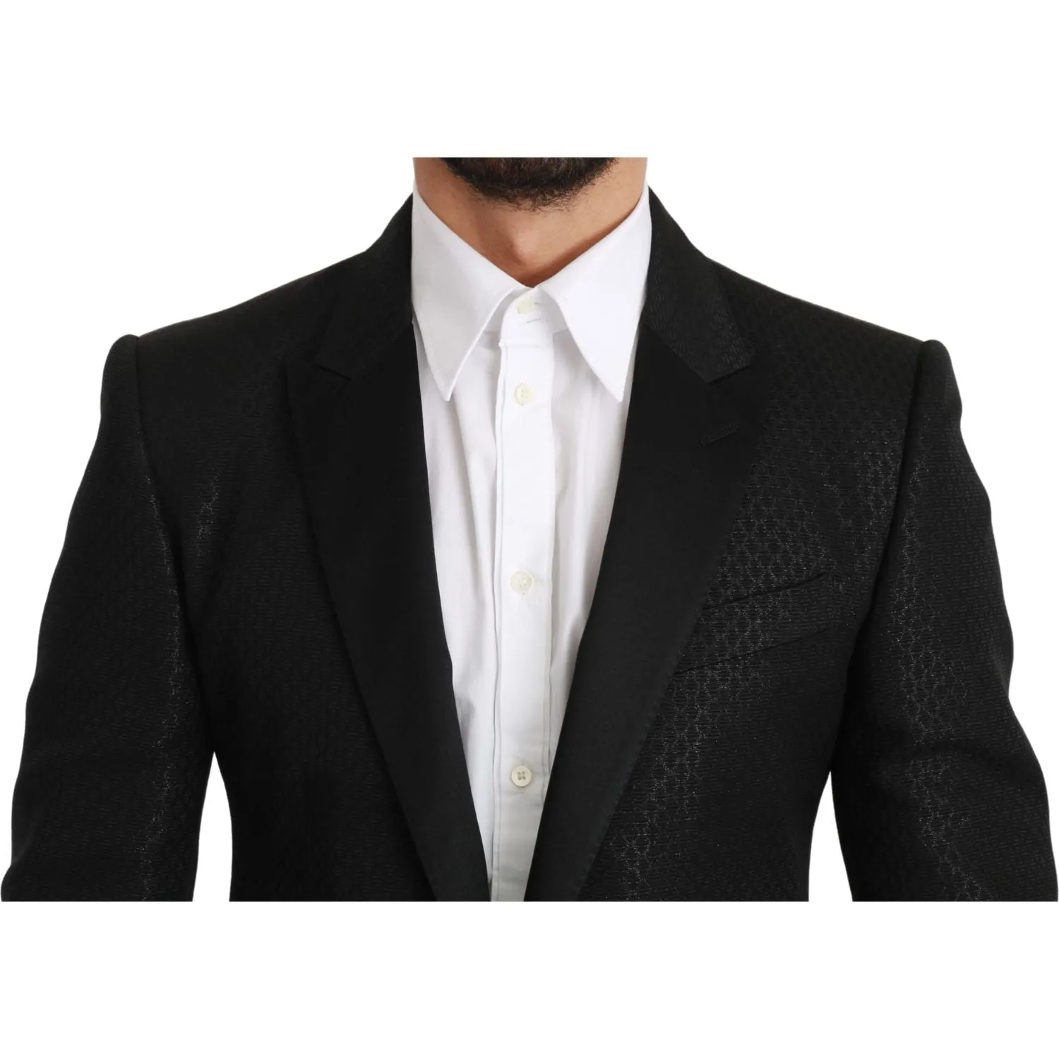 Dolce & Gabbana Slim Fit Martini Black Blazer Jacket