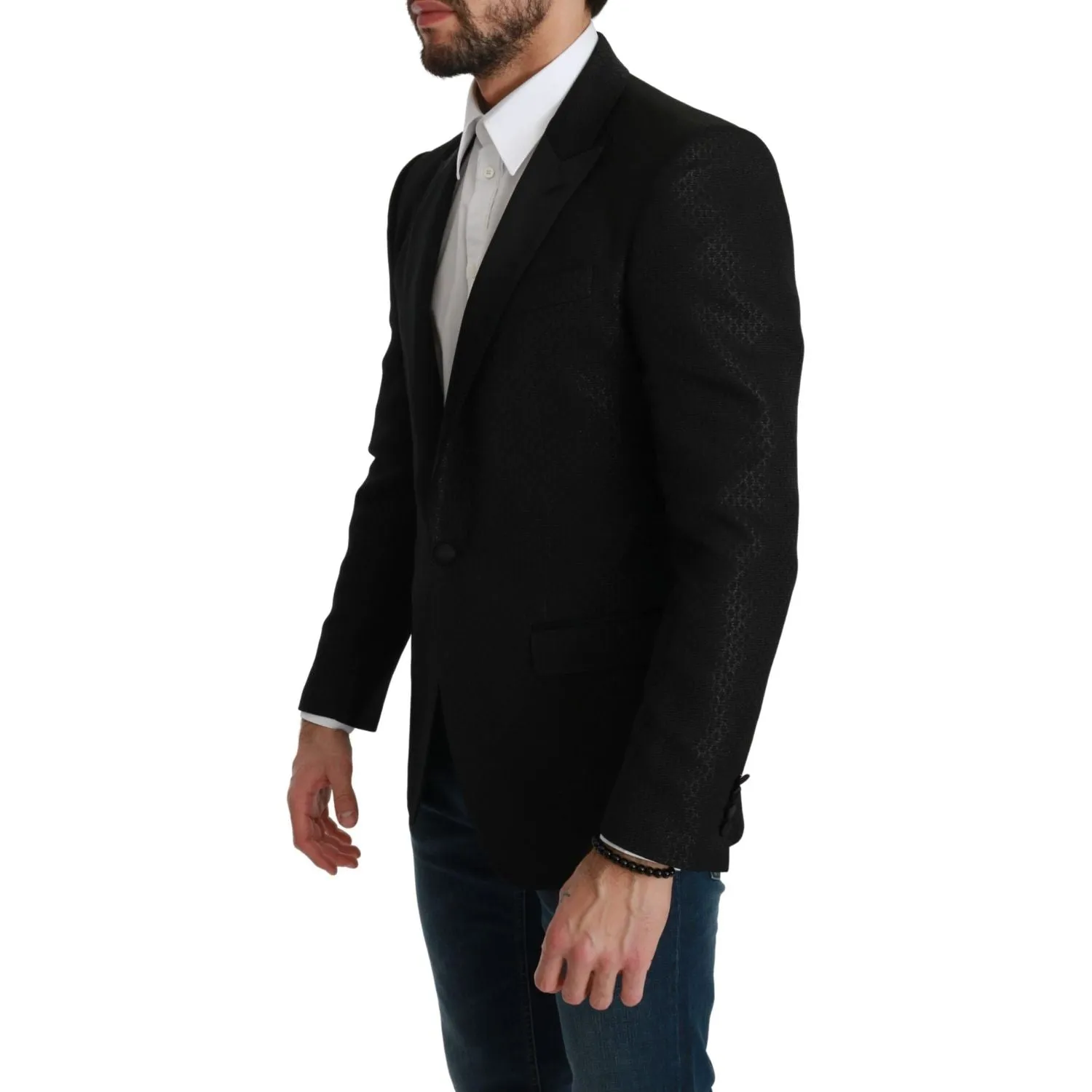 Dolce & Gabbana Slim Fit Martini Black Blazer Jacket