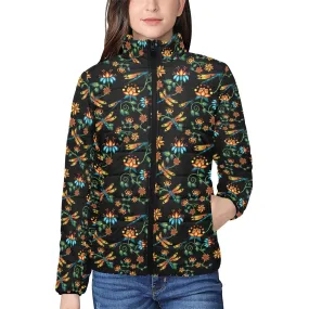 Dragon Lily Noir Women's Stand Collar Padded Jacket