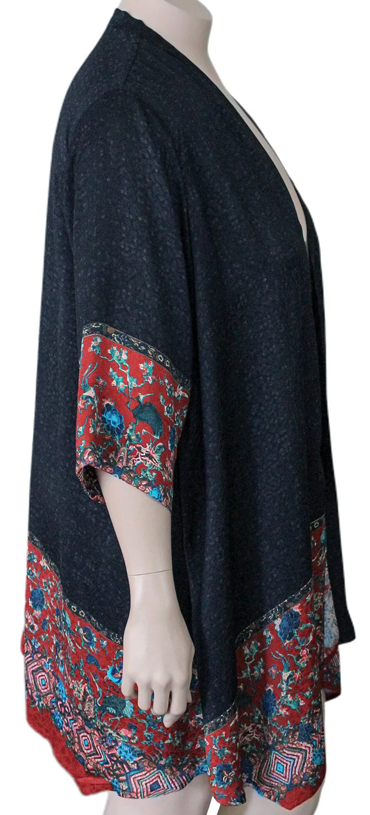 Dressori Border Print Duster Jacket