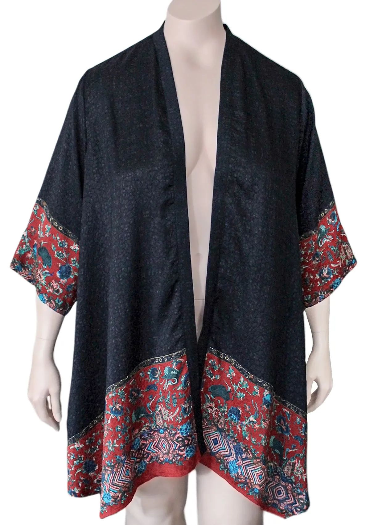 Dressori Border Print Duster Jacket