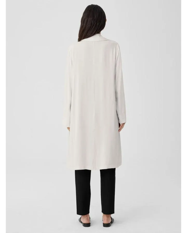 Eileen Fisher Silk Georgette Crepe Trench Coat